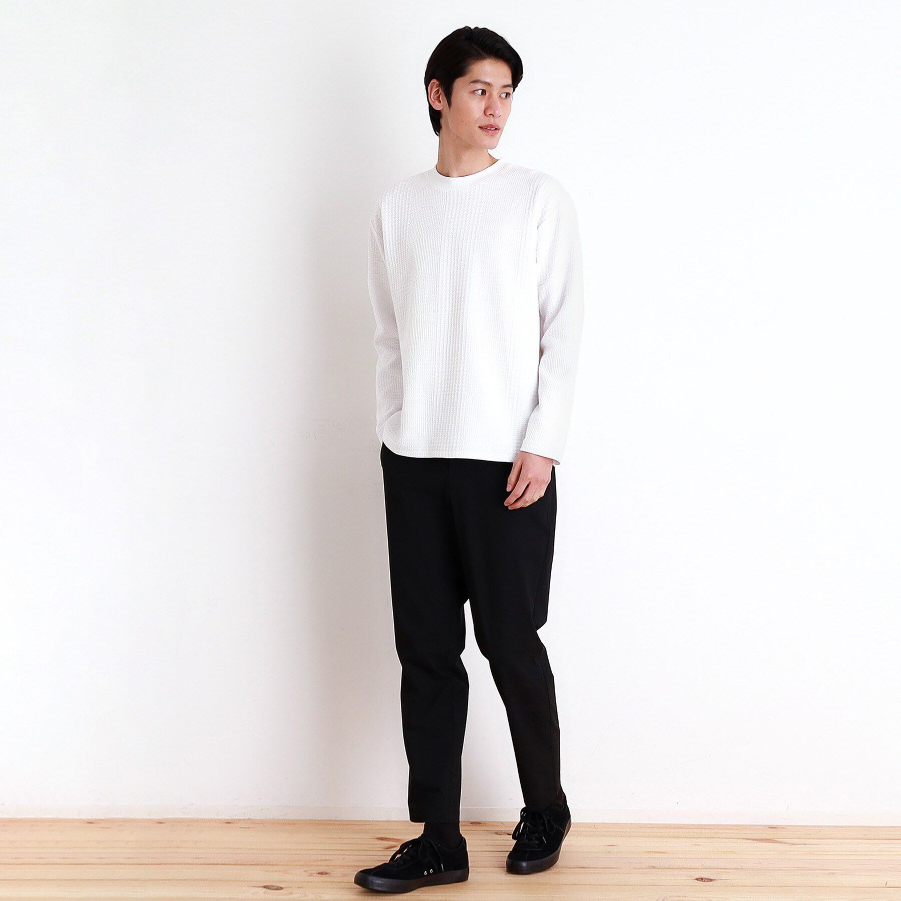 THE SHOP TK「ふくれジャガード長袖Tシャツ」|Tシャツ・カットソー|