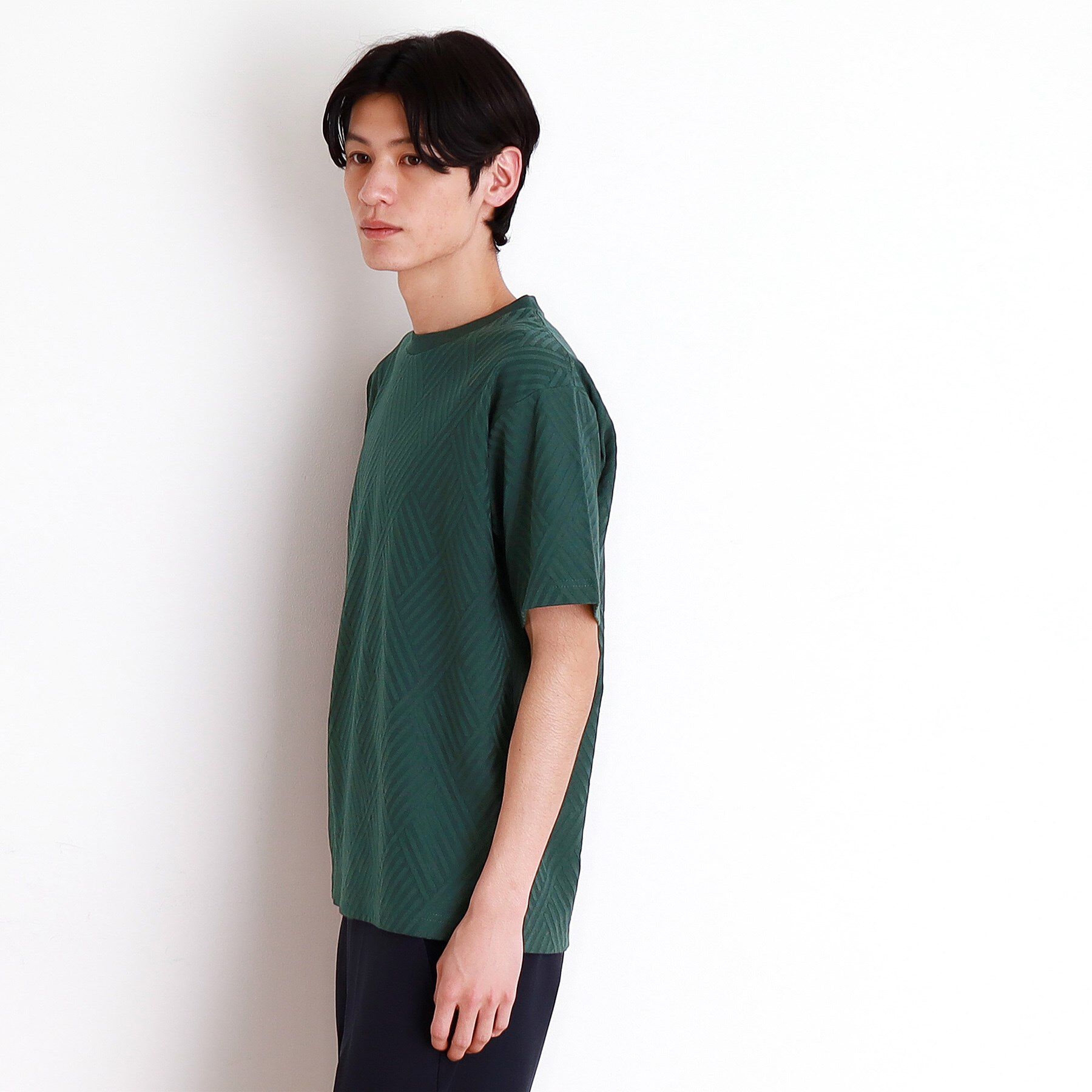 THE SHOP TK「リンクスジャカード半袖Ｔシャツ」|Tシャツ・カットソー|