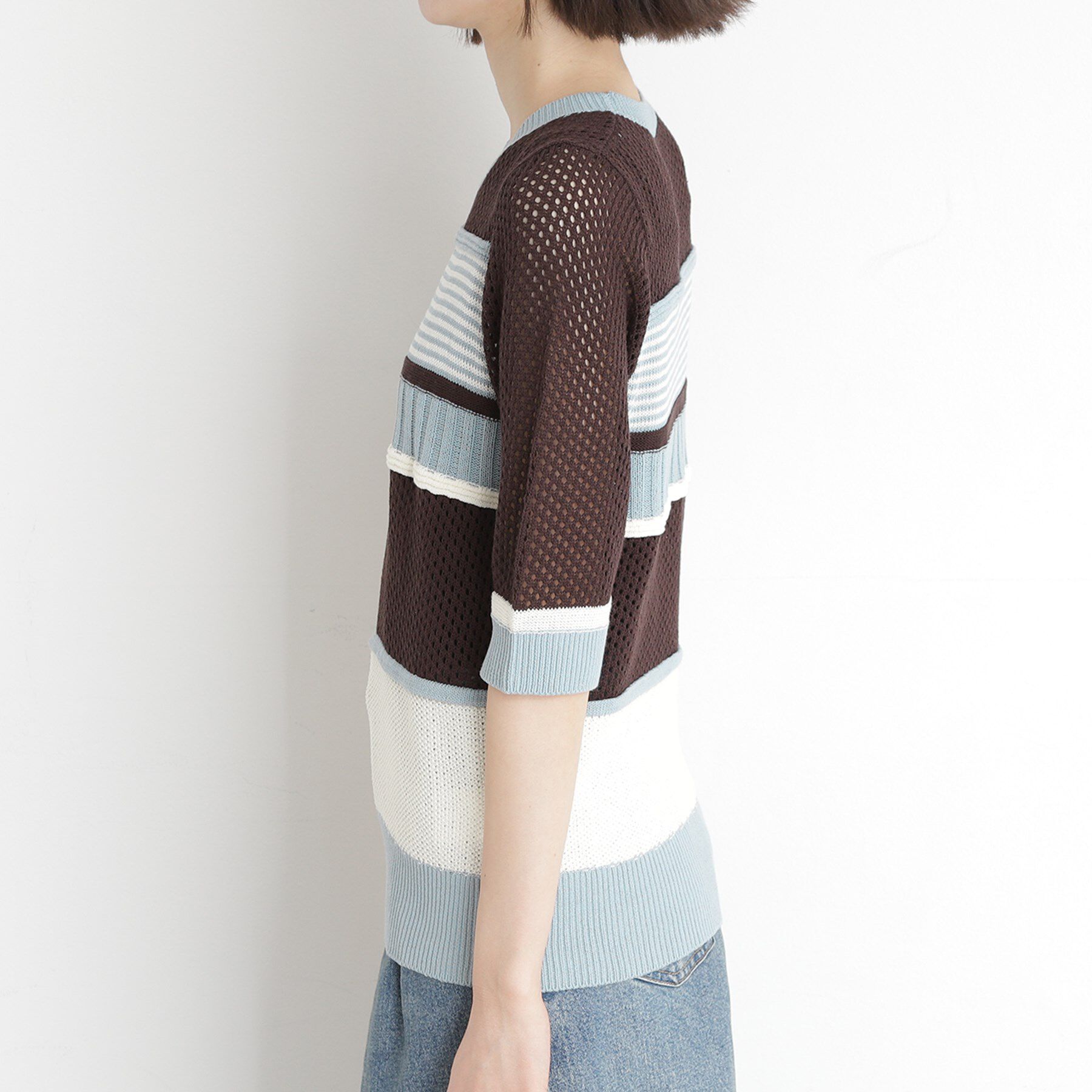 THE SHOP TK「マルチボーダートップス【洗える】」|ニット・セーター|