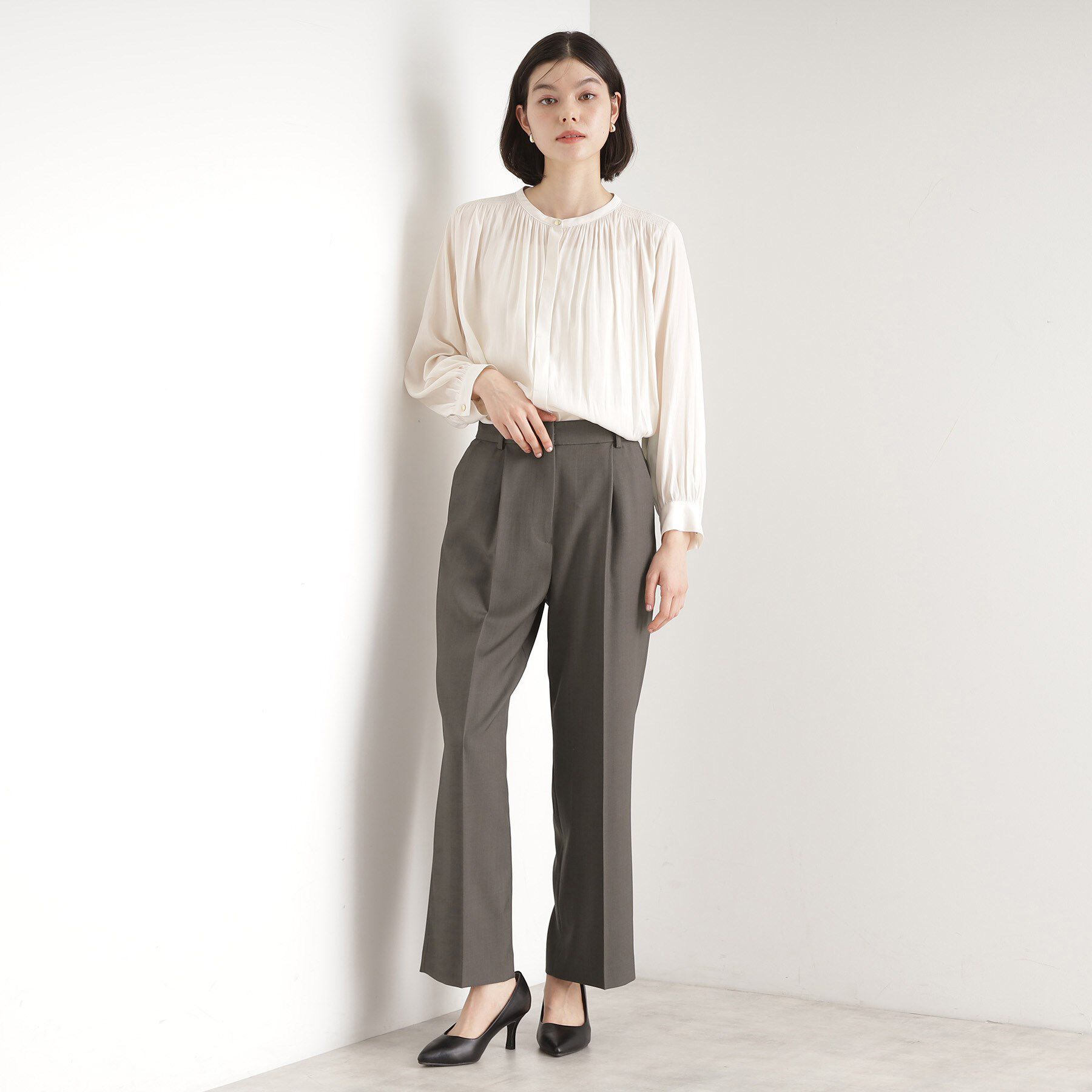 THE SHOP TK「【セットアップ可】セミワイドパンツ/洗える」|その他|