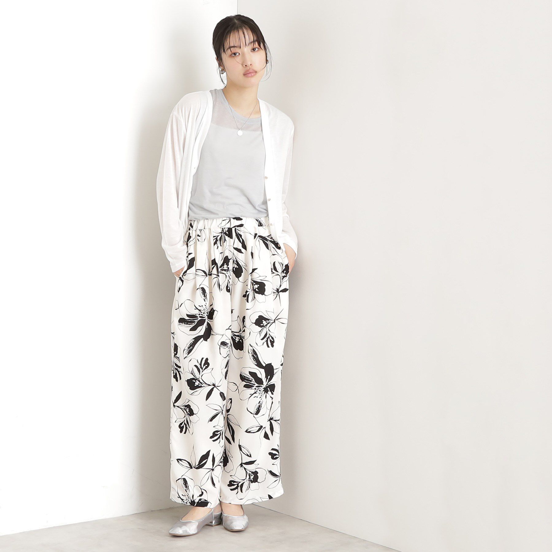 THE SHOP TK「フラワープリントイージーパンツ【洗える】」|その他|