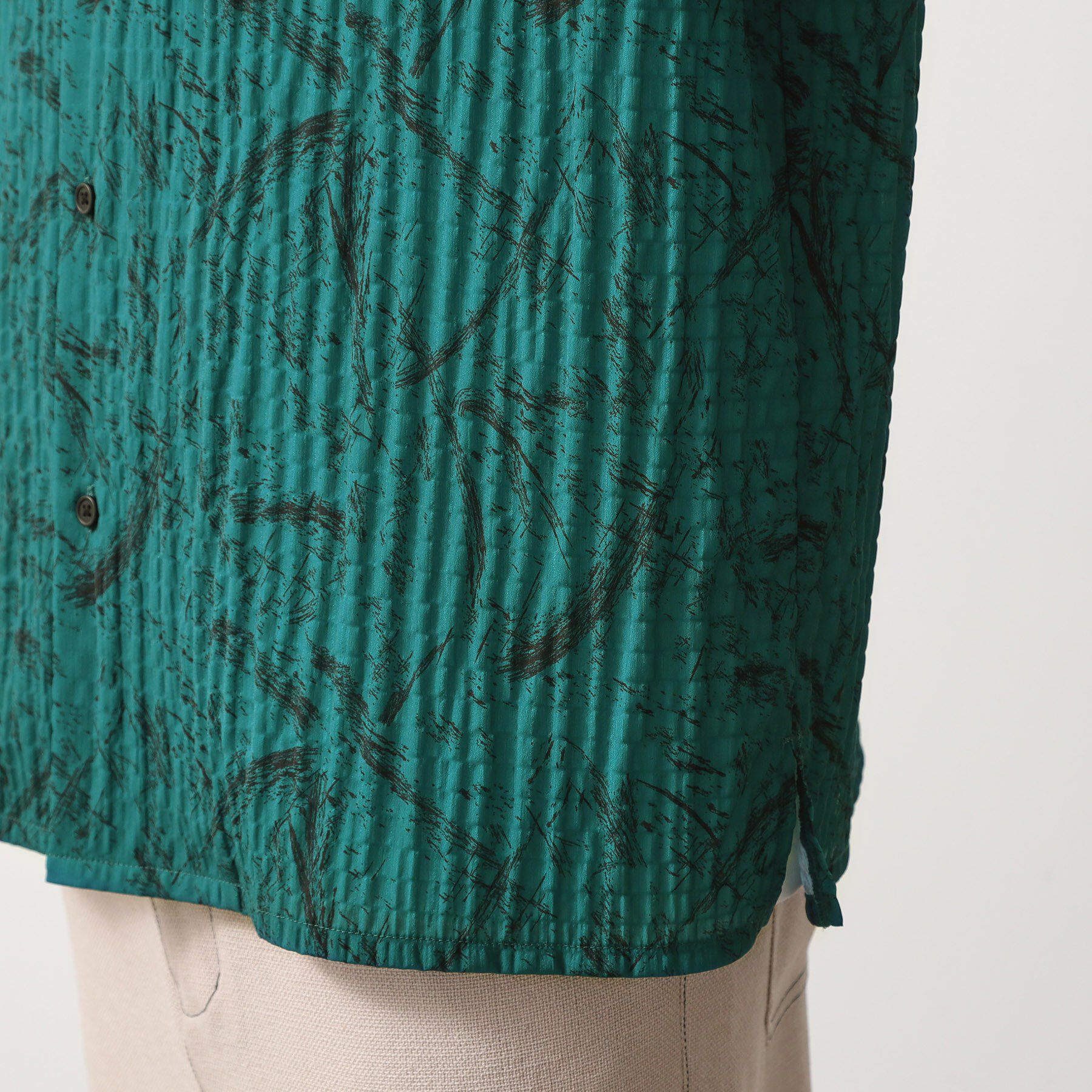 THE SHOP TK「総柄サッカー半袖シャツ マシンウォッシャブル」|シャツ・ブラウス|