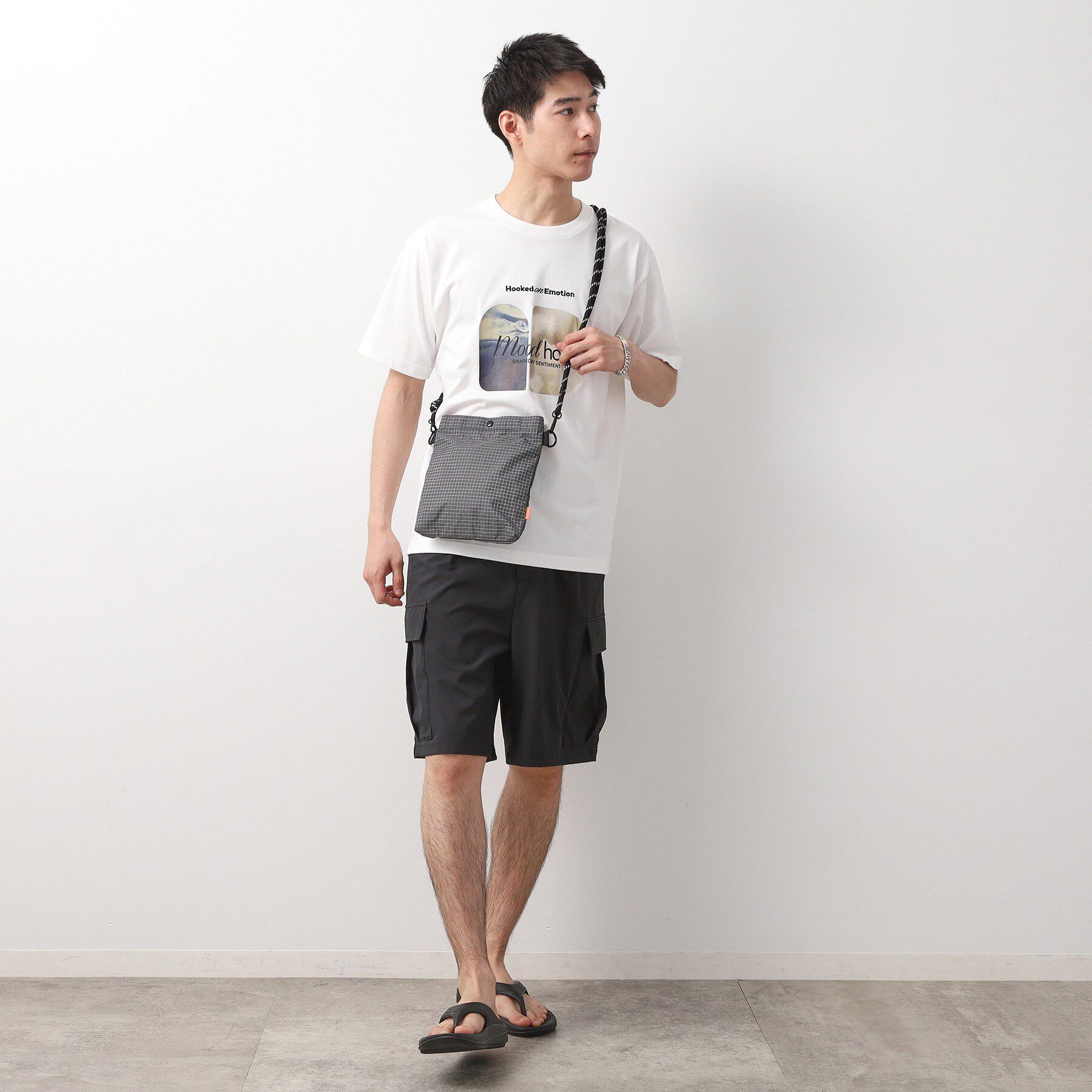 THE SHOP TK「ナイロンスクエアサコッシュ 【ユニセックス／軽量】」|ショルダー・メッセンジャー|