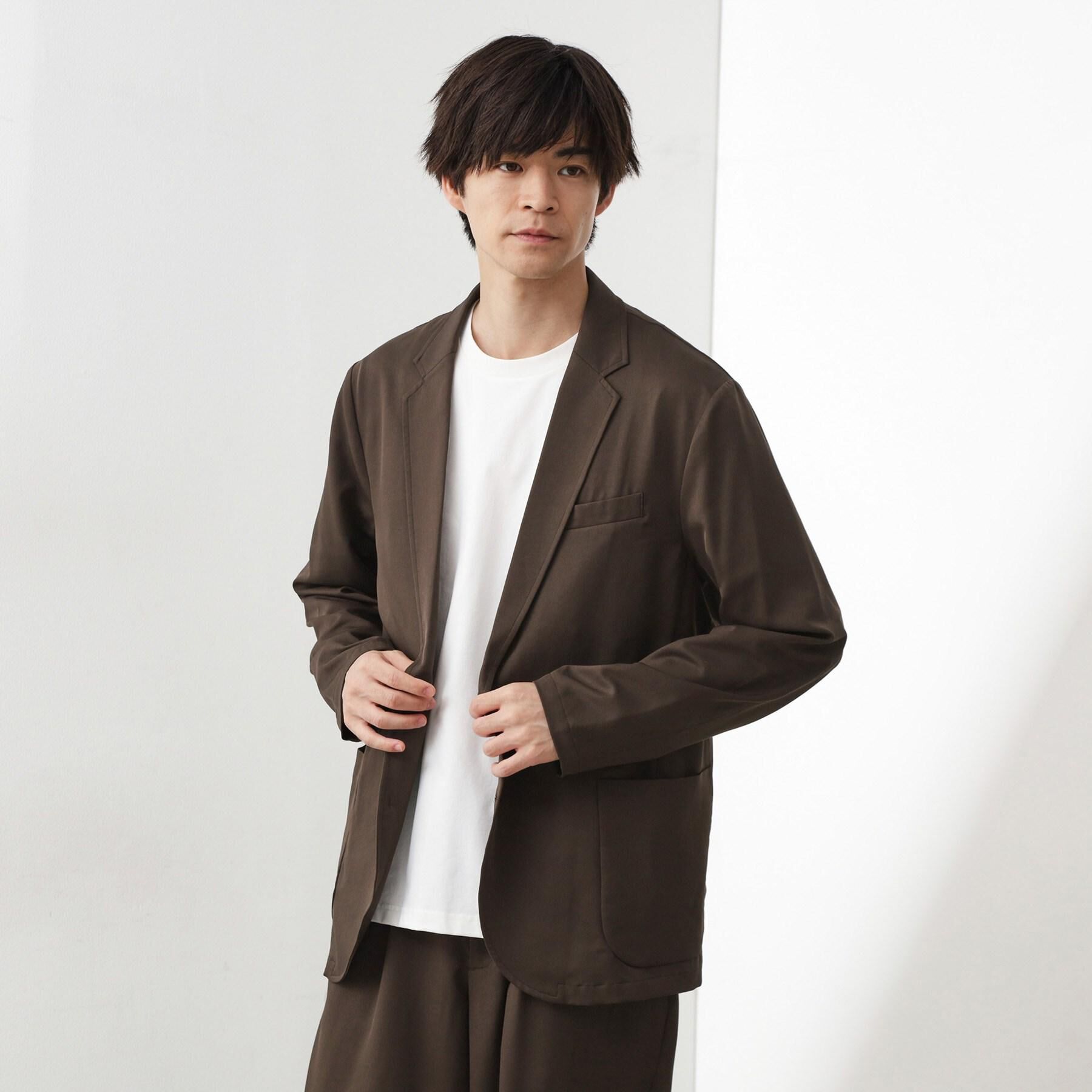 THE SHOP TK「スムースファイバーリラックスジャケット 【セットアップ可／UVカット／イージーケア／洗濯機OK】」|テーラードジャケット|