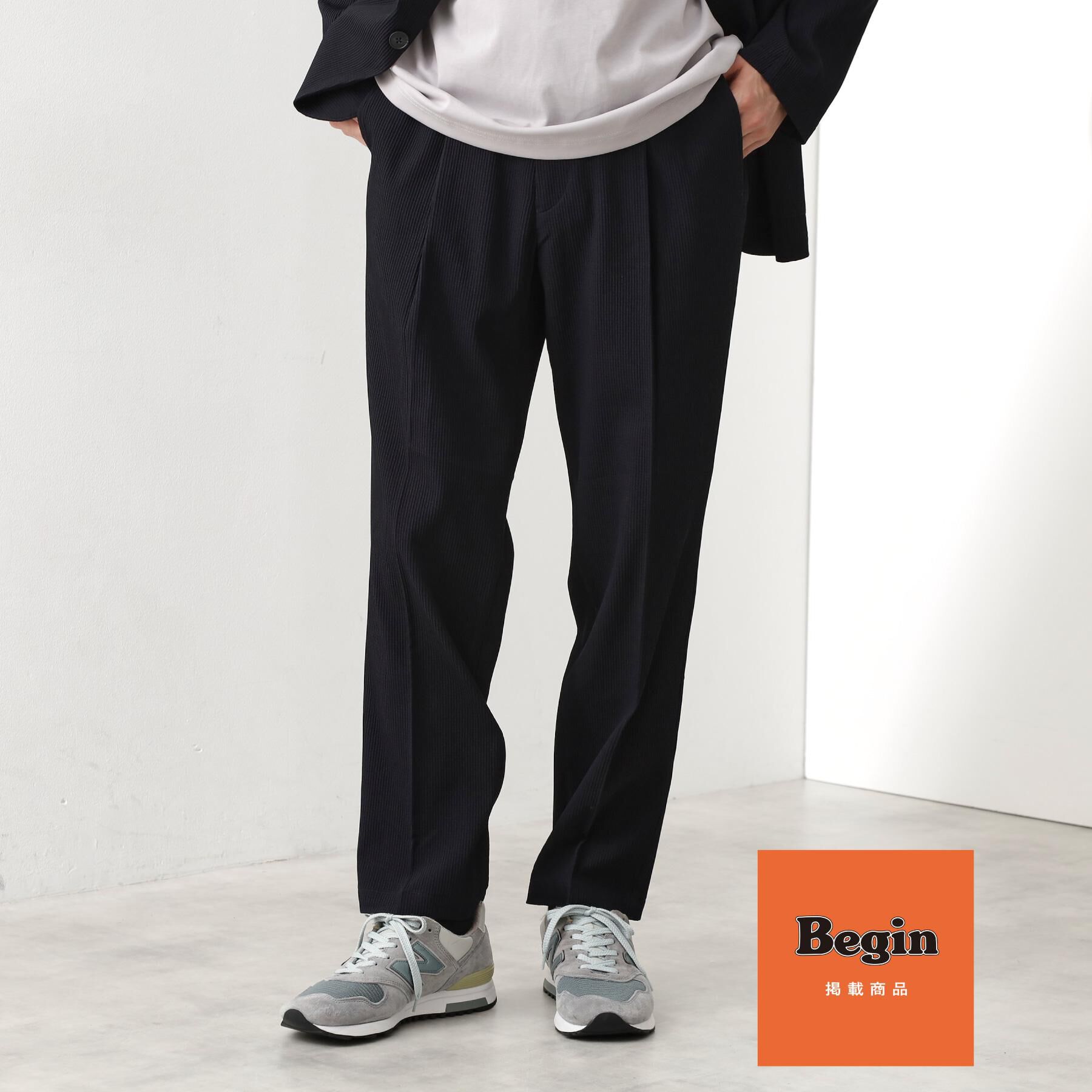 THE SHOP TK「【Begin/ビギン10月号掲載】楊柳スマートイージーパンツ　軽量/洗濯機OK/セットアップ可」|その他|ネイビー(094)