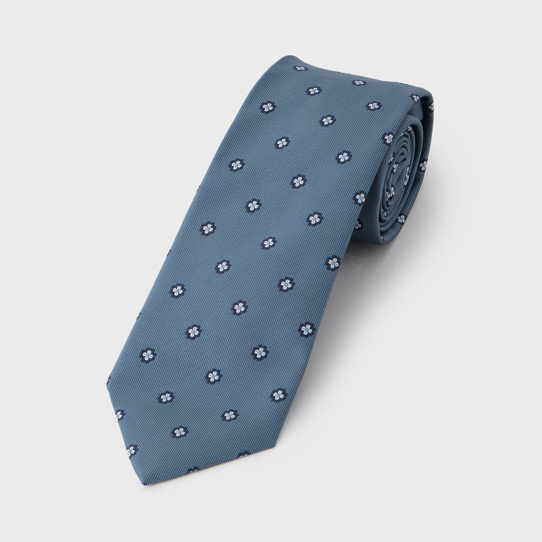 THE SHOP TK「マルチフラワーデザインネクタイ 【洗濯機OK】」|ネクタイ・蝶ネクタイ|ブルー(192)