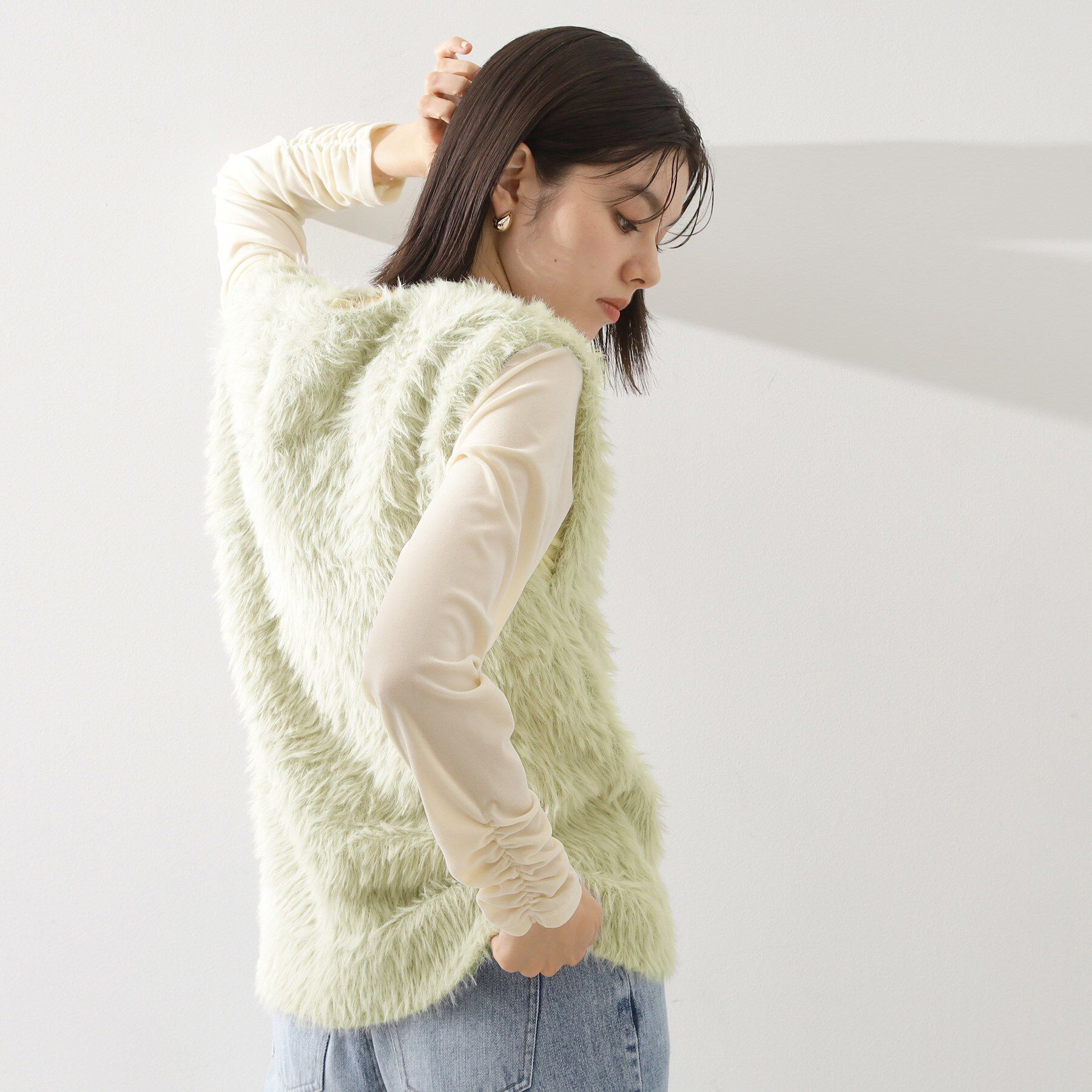 THE SHOP TK「ふわふわフェザーベスト/洗える」|ベスト・ジレ|