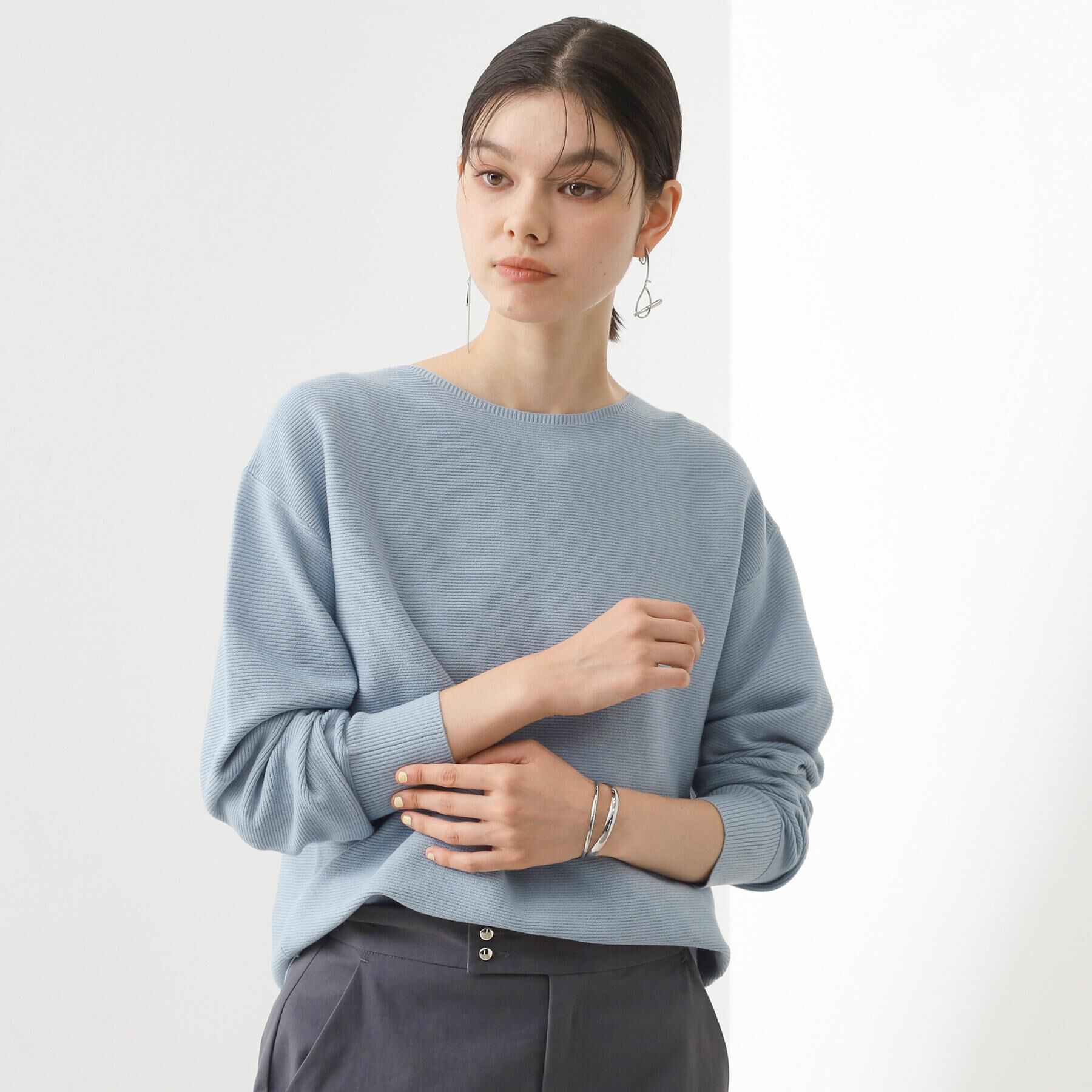 THE SHOP TK「【S-XLサイズ/選べる7色】どこから見ても美しい ガーターニット/毛玉になりにくい/洗濯機OK」|ニット・セーター|