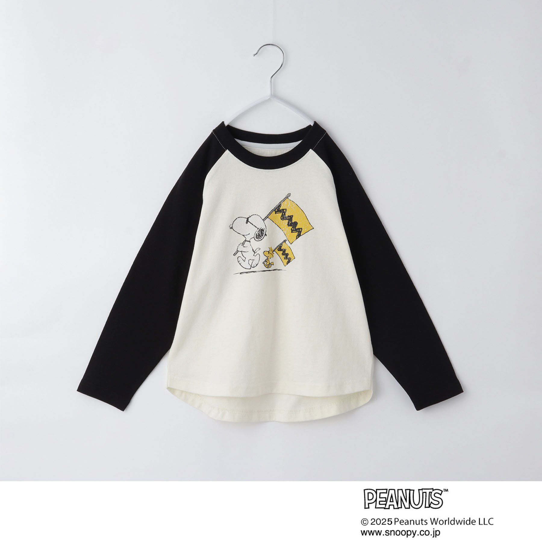 THE SHOP TK「PEANUTS/ピーナッツ ラグランTシャツ」|Tシャツ・カットソー|ブラック(519)