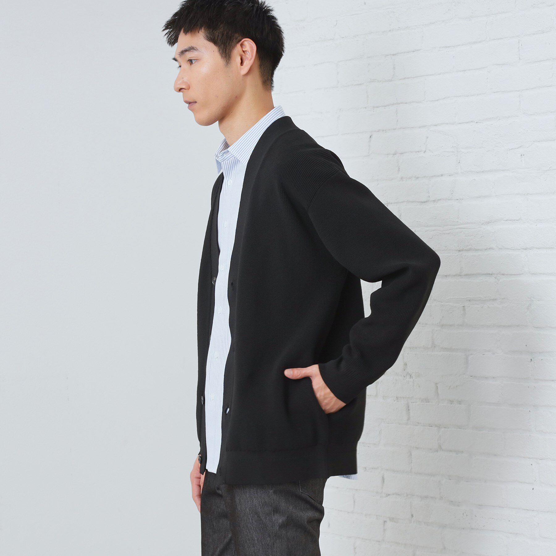 THE SHOP TK「【季節の変わり目に最適】ニットカーディガン ドライタッチ／軽量」|カーディガン|