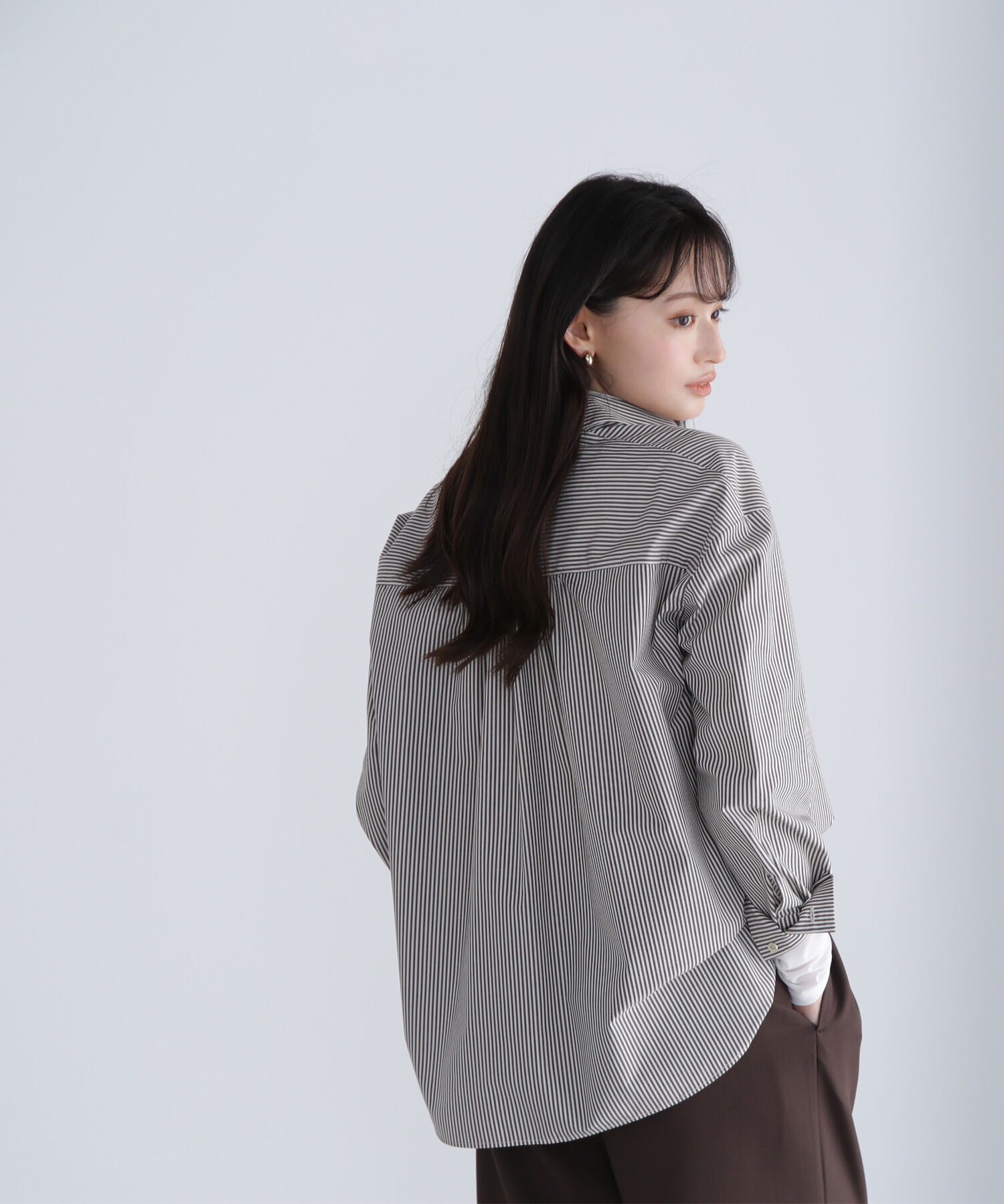  「ゴールドボタンフォルムシャツ」|シャツ・ブラウス|