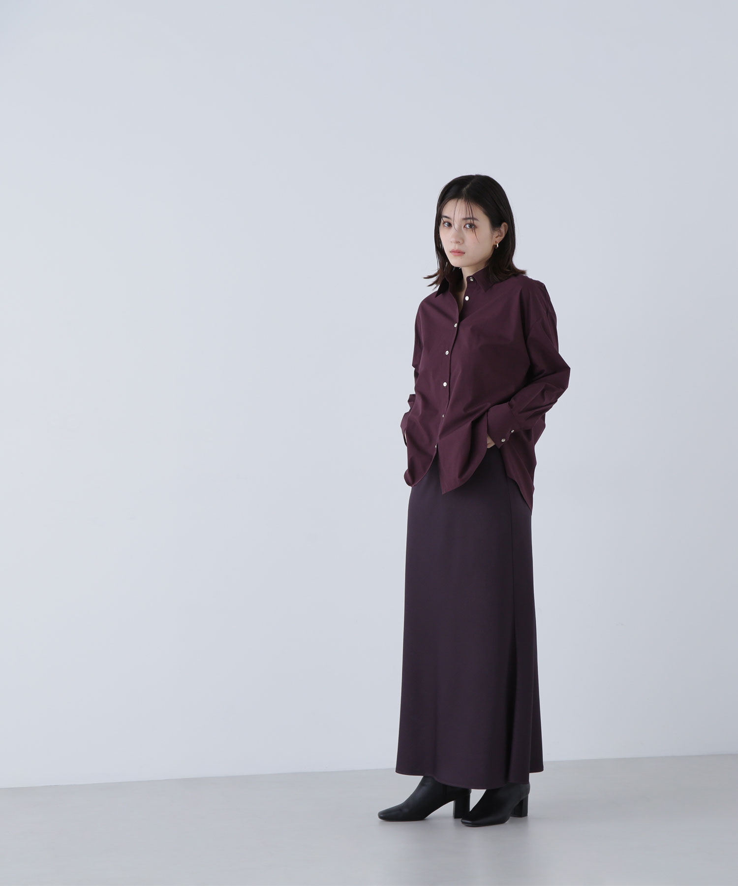  「ゴールドボタンフォルムシャツ」|シャツ・ブラウス|