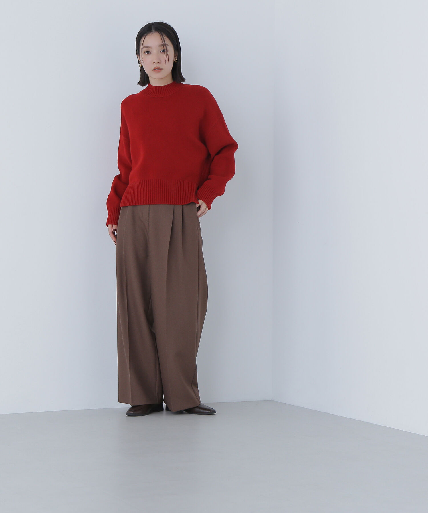 「サイドスリットハイネックニット」|ニット・セーター|