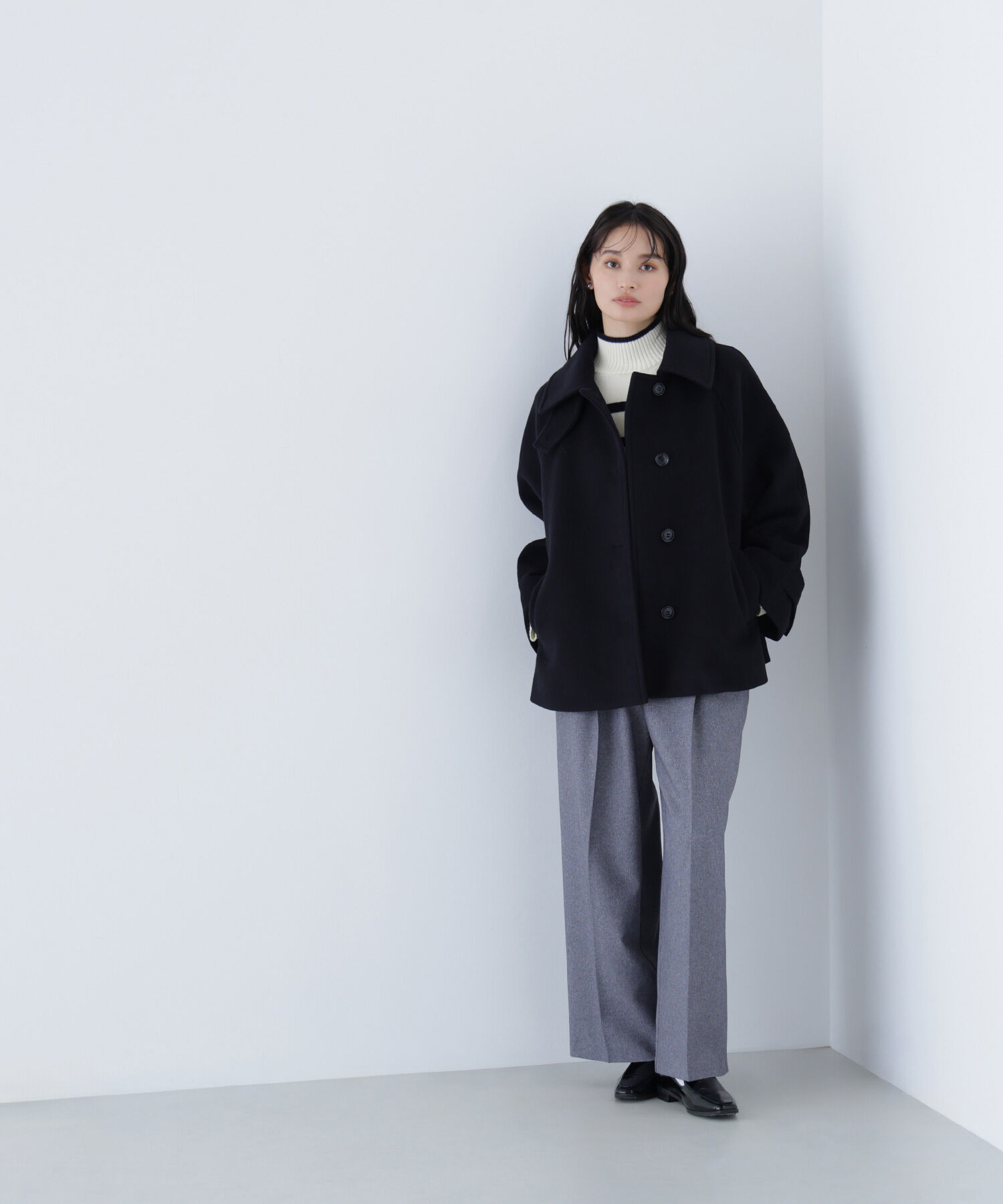  「ステンカラーハーフコート」|ブルゾン・スタジャン|