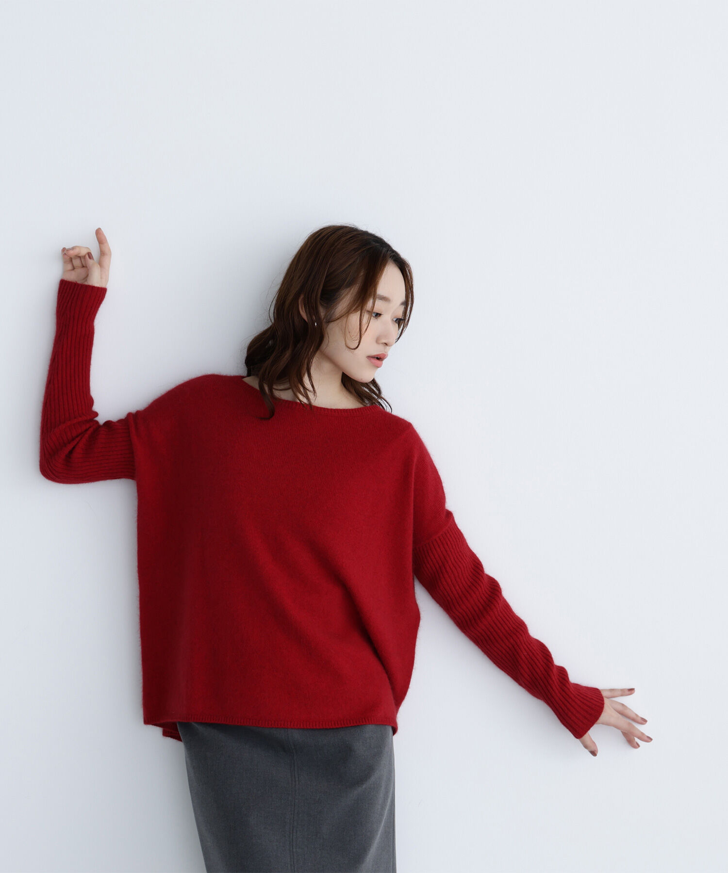  「ウールブレンドヘアリーニット」|ニット・セーター|