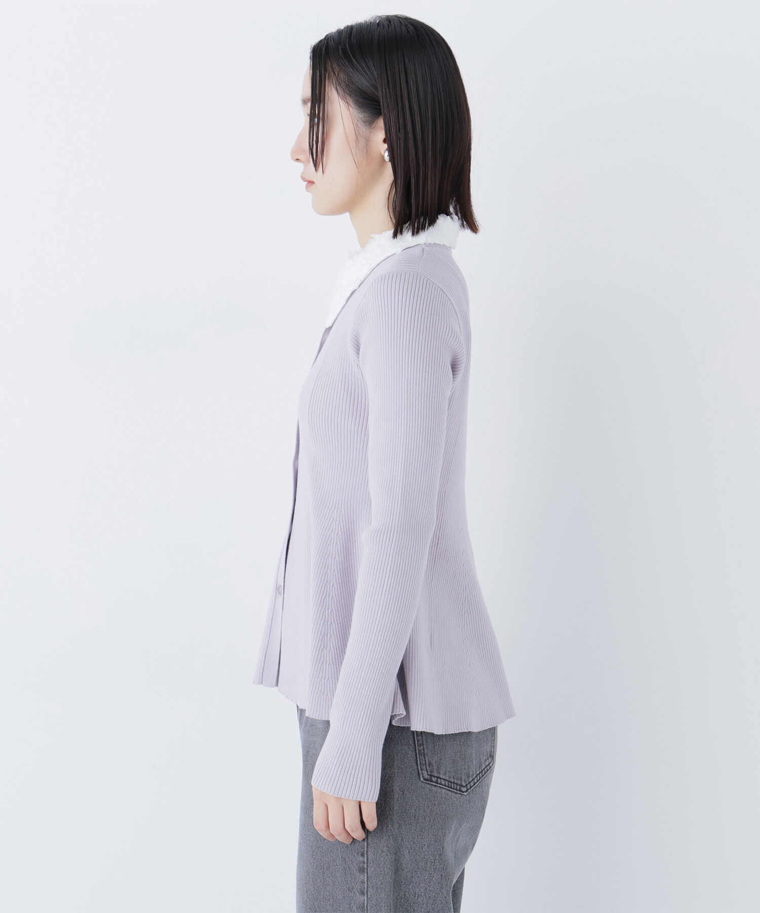  「2wayカラーペプラムニット」|ニット・セーター|