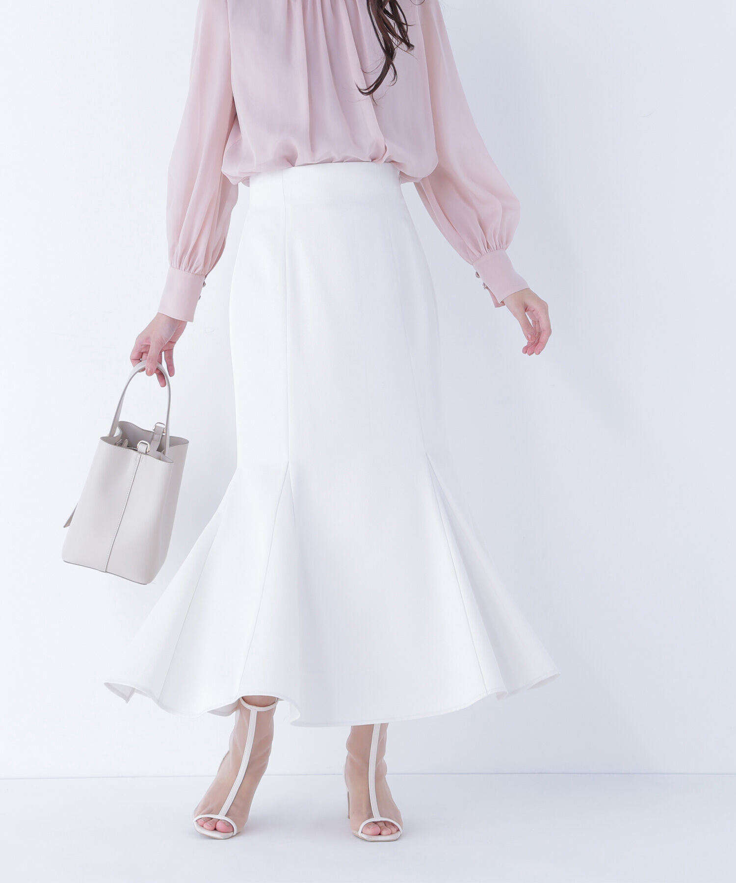  「ヘム切替マーメイドスカート」|スカート|