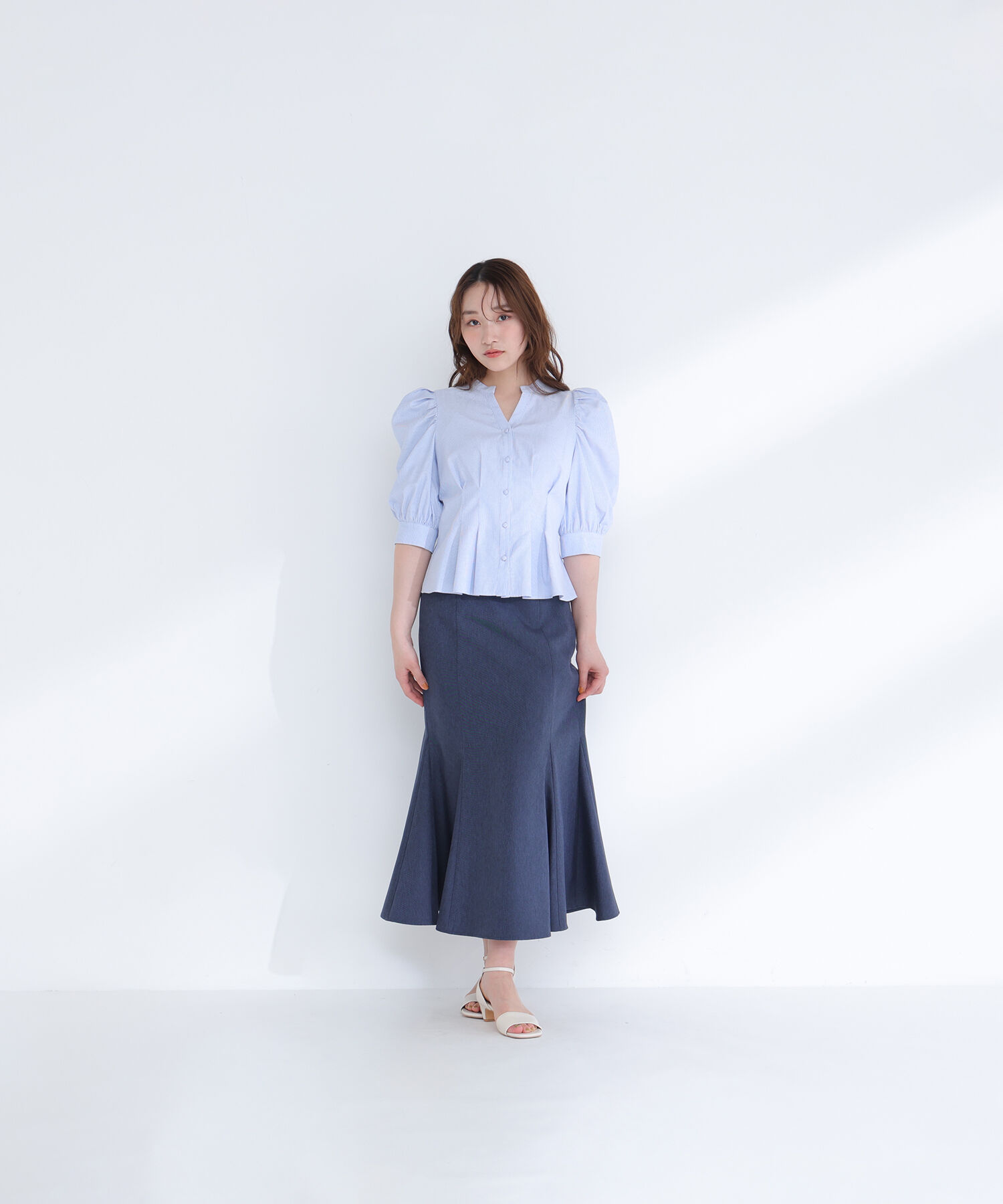  「ヘム切替マーメイドスカート」|スカート|