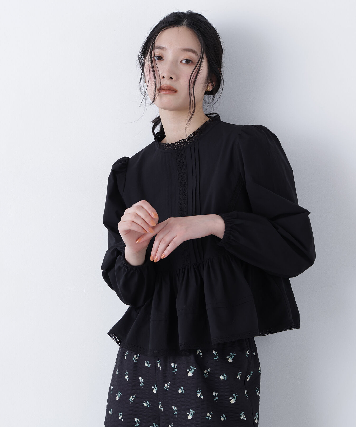  「〈N.〉コットンレースブラウス」|シャツ・ブラウス|