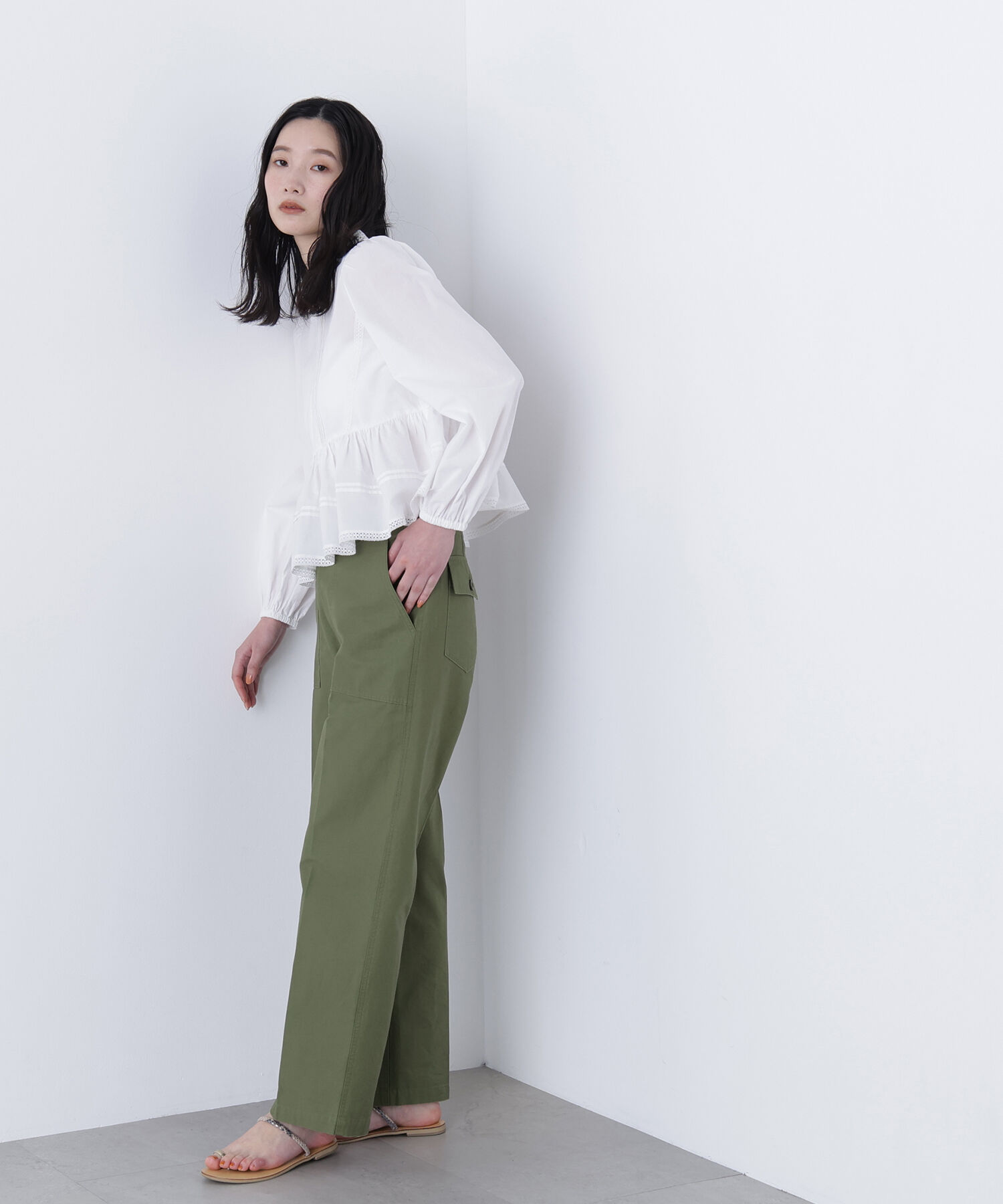  「〈N.〉コットンレースブラウス」|シャツ・ブラウス|