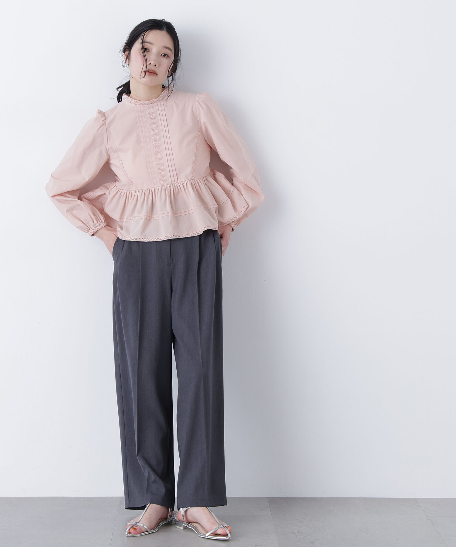  「〈N.〉コットンレースブラウス」|シャツ・ブラウス|