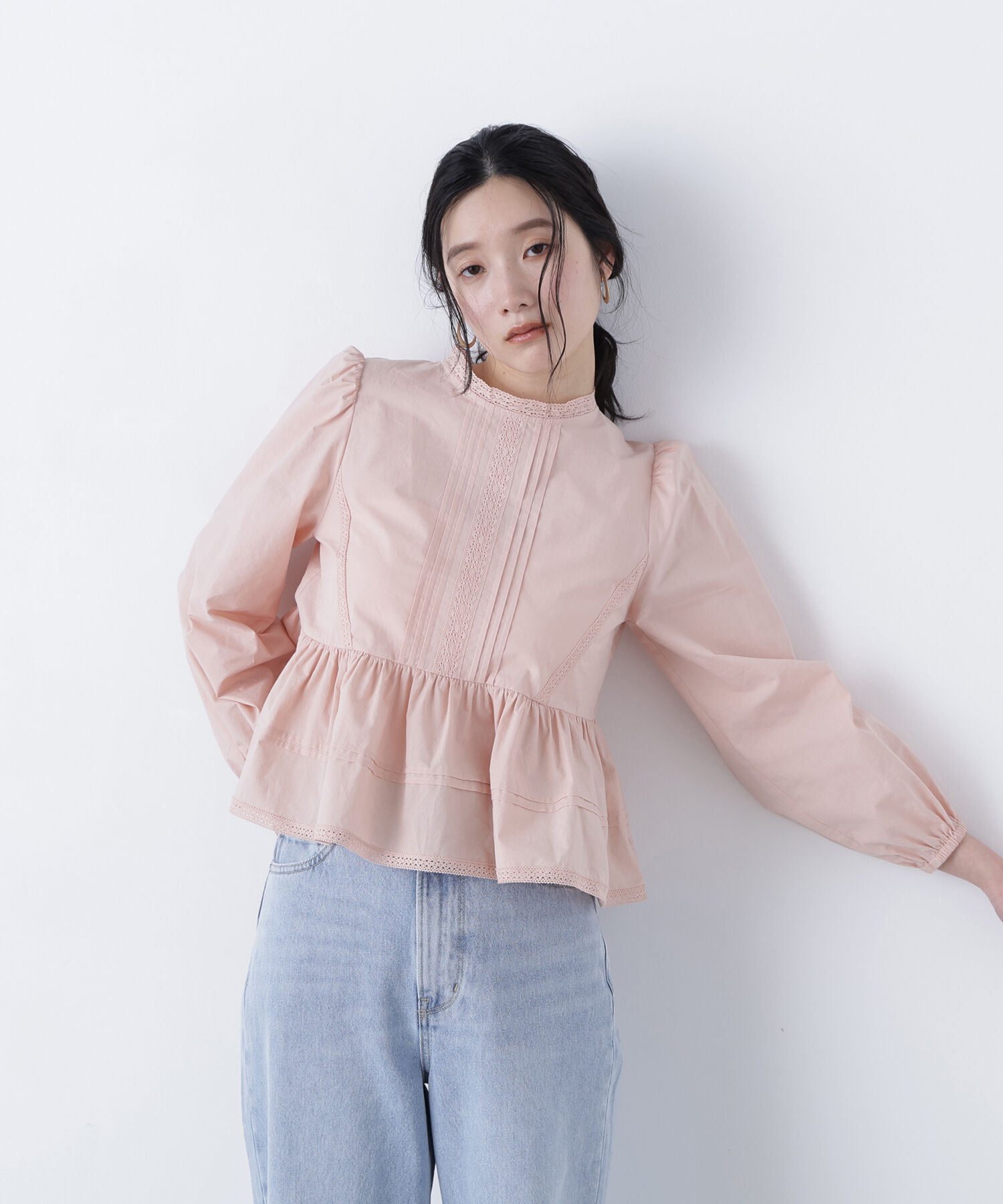  「〈N.〉コットンレースブラウス」|シャツ・ブラウス|