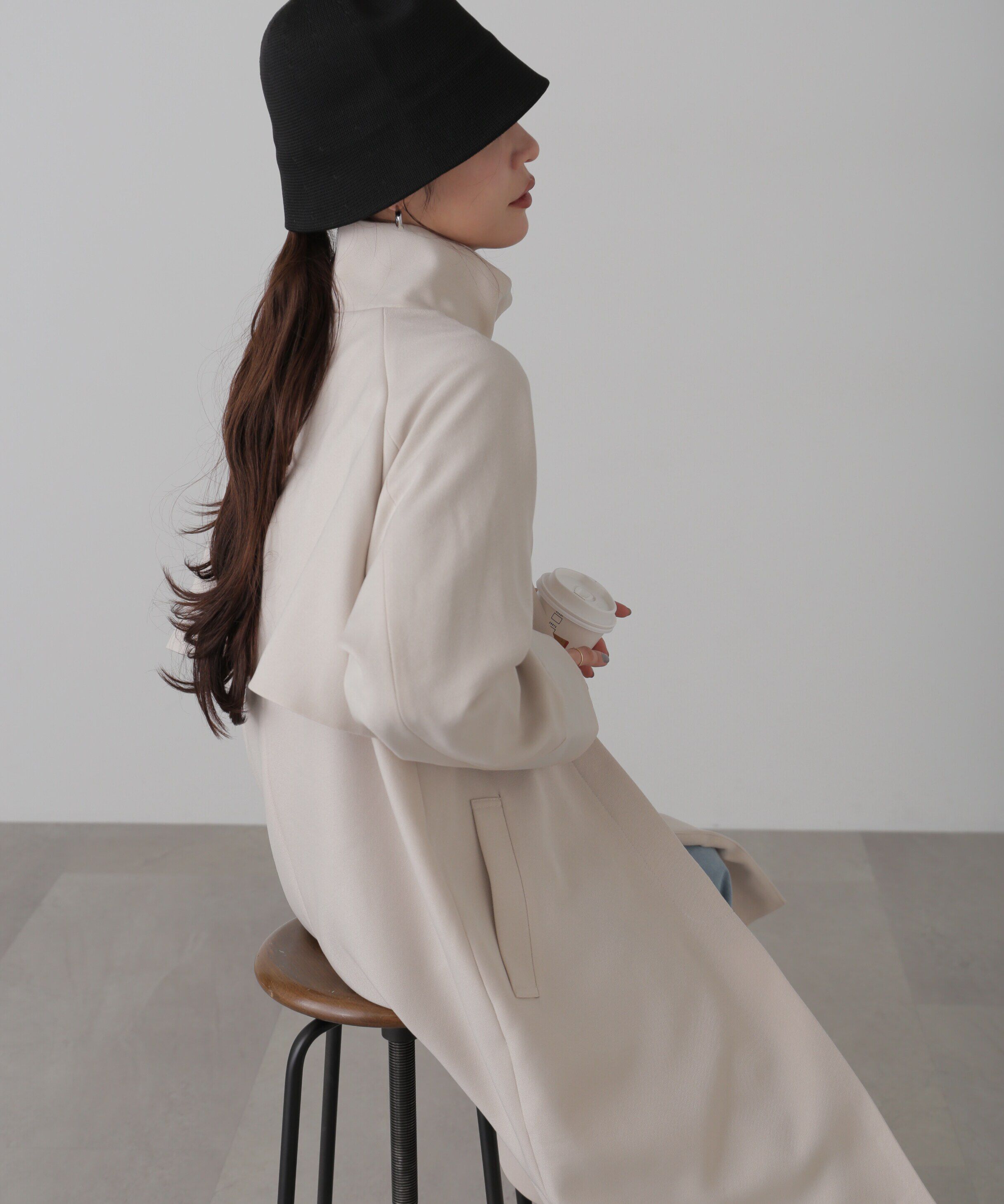  「ポリエステルツイルスタンドネックコート」|その他|