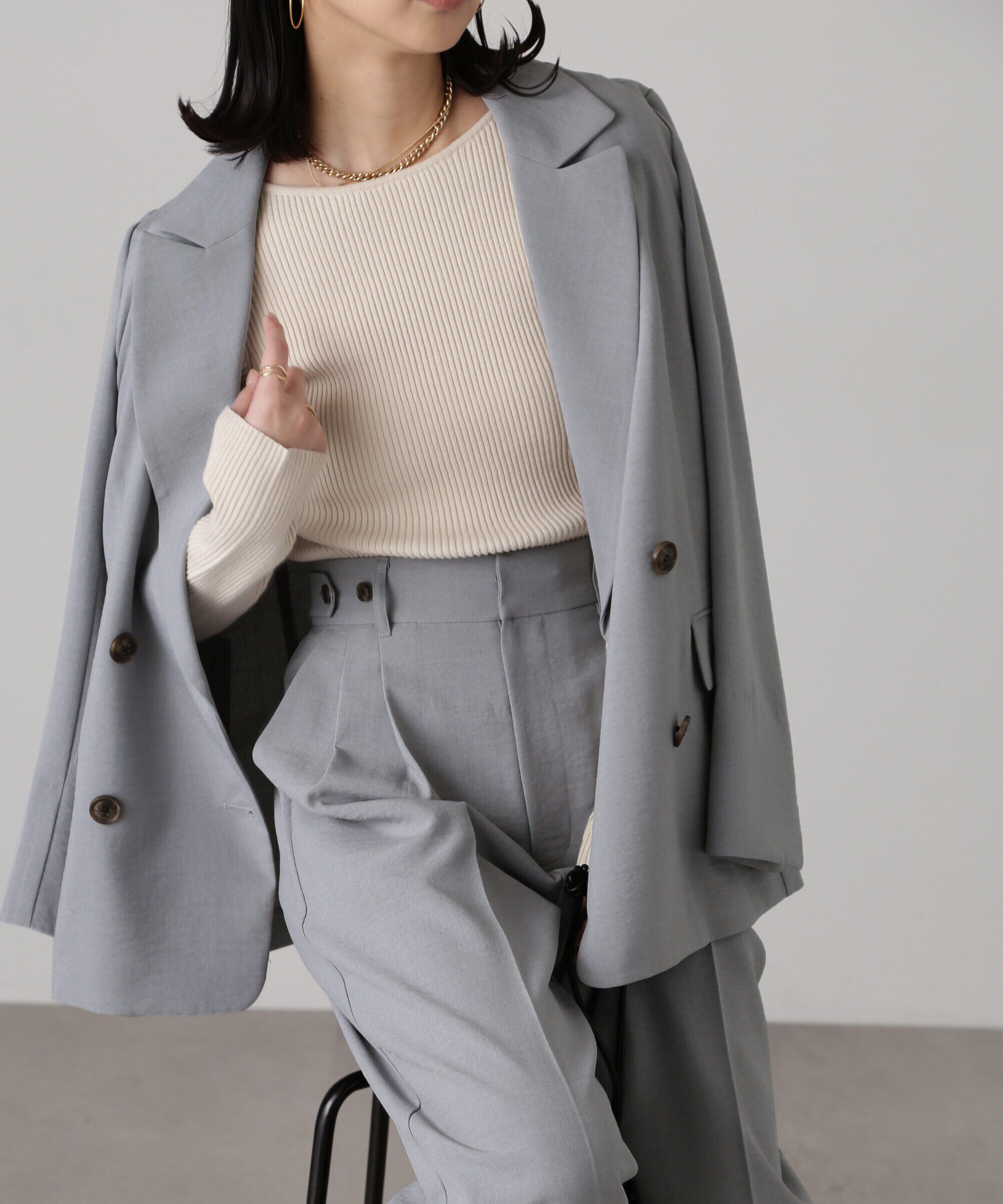  「[低身長サイズ/Sシリーズ]気流染めダブルジャケット」|その他|