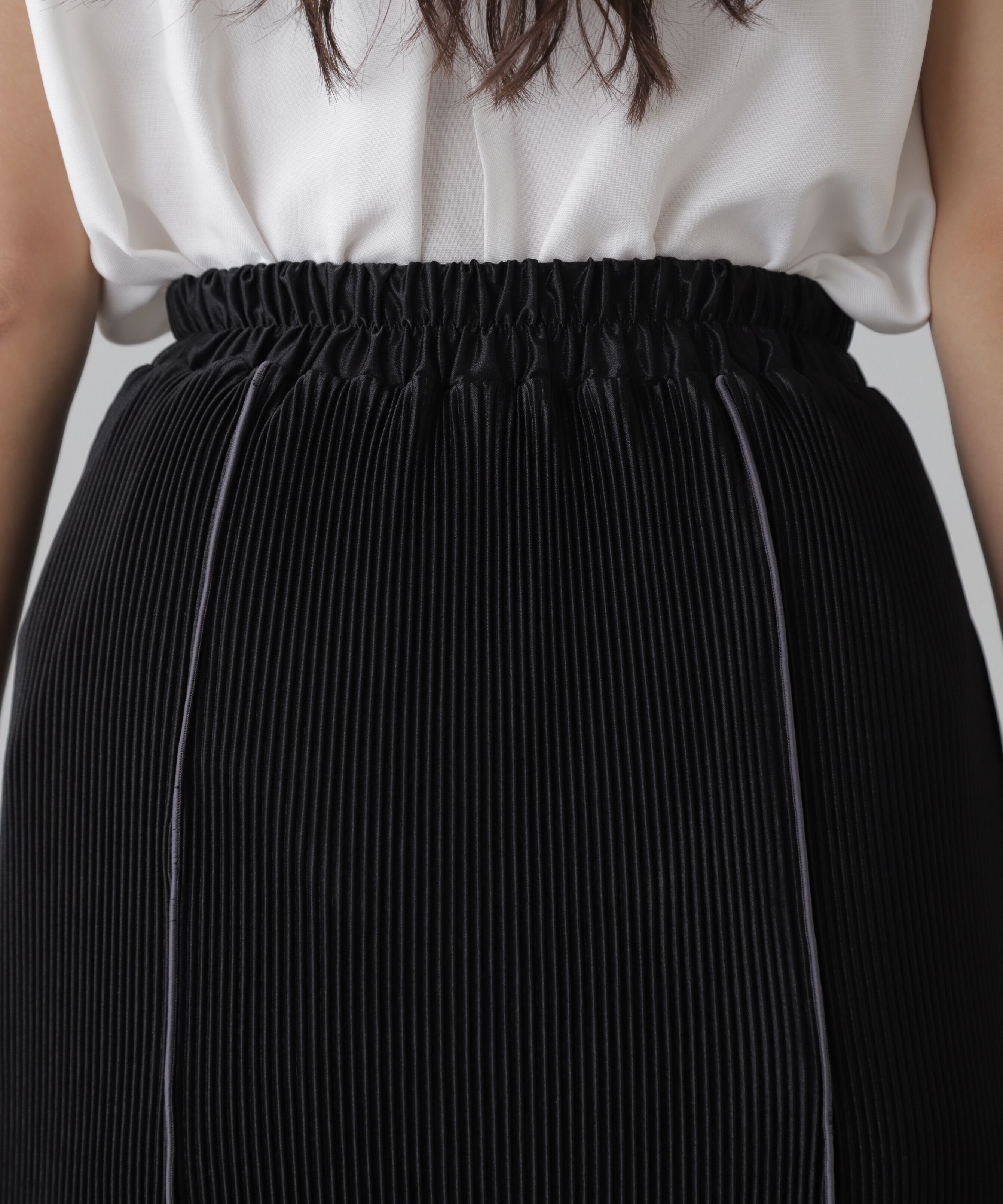  「配色メローカットソープリーツスカート」|スカート|