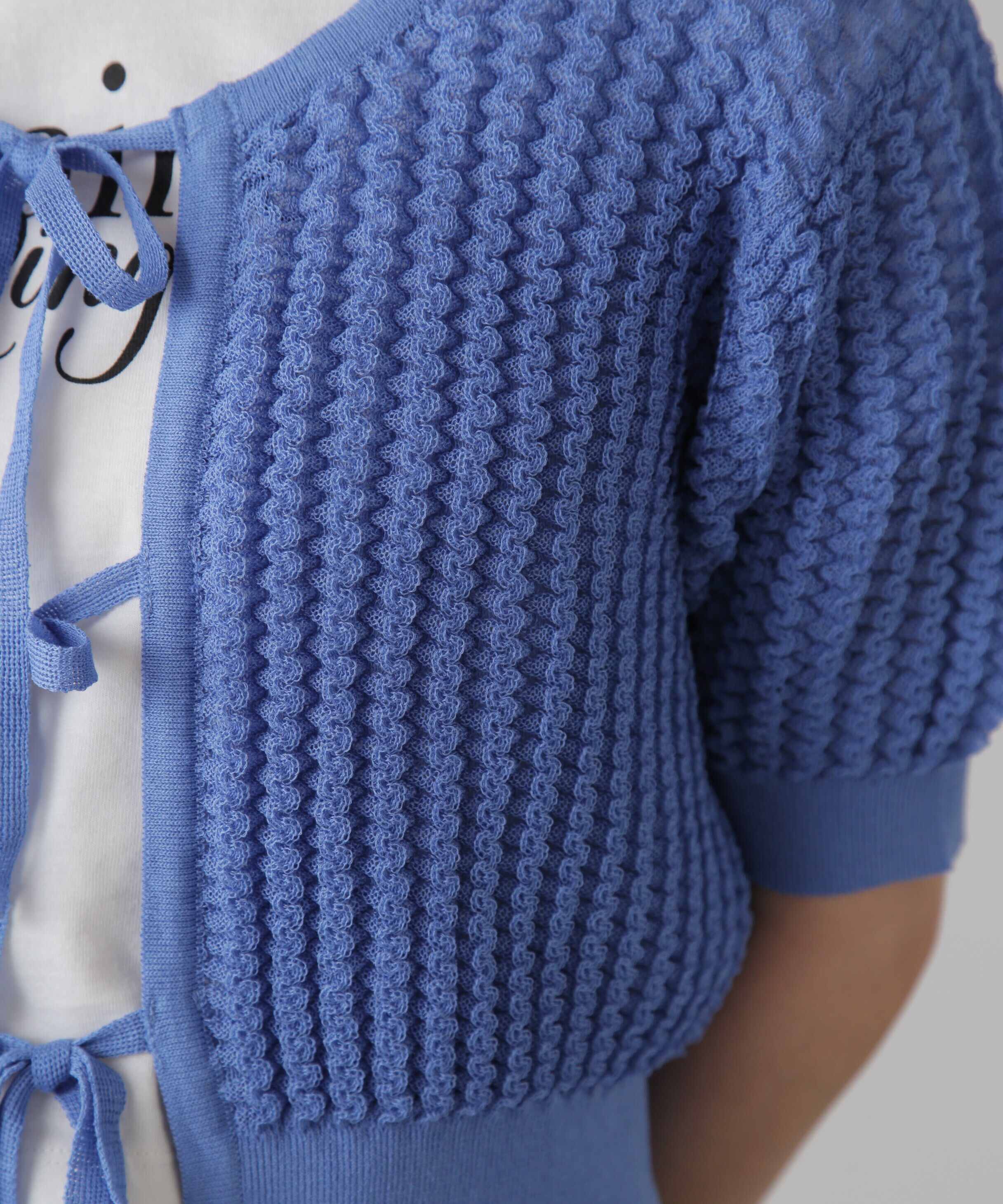  「ウェーブ柄2wayニットカーディガン」|ニット・セーター|