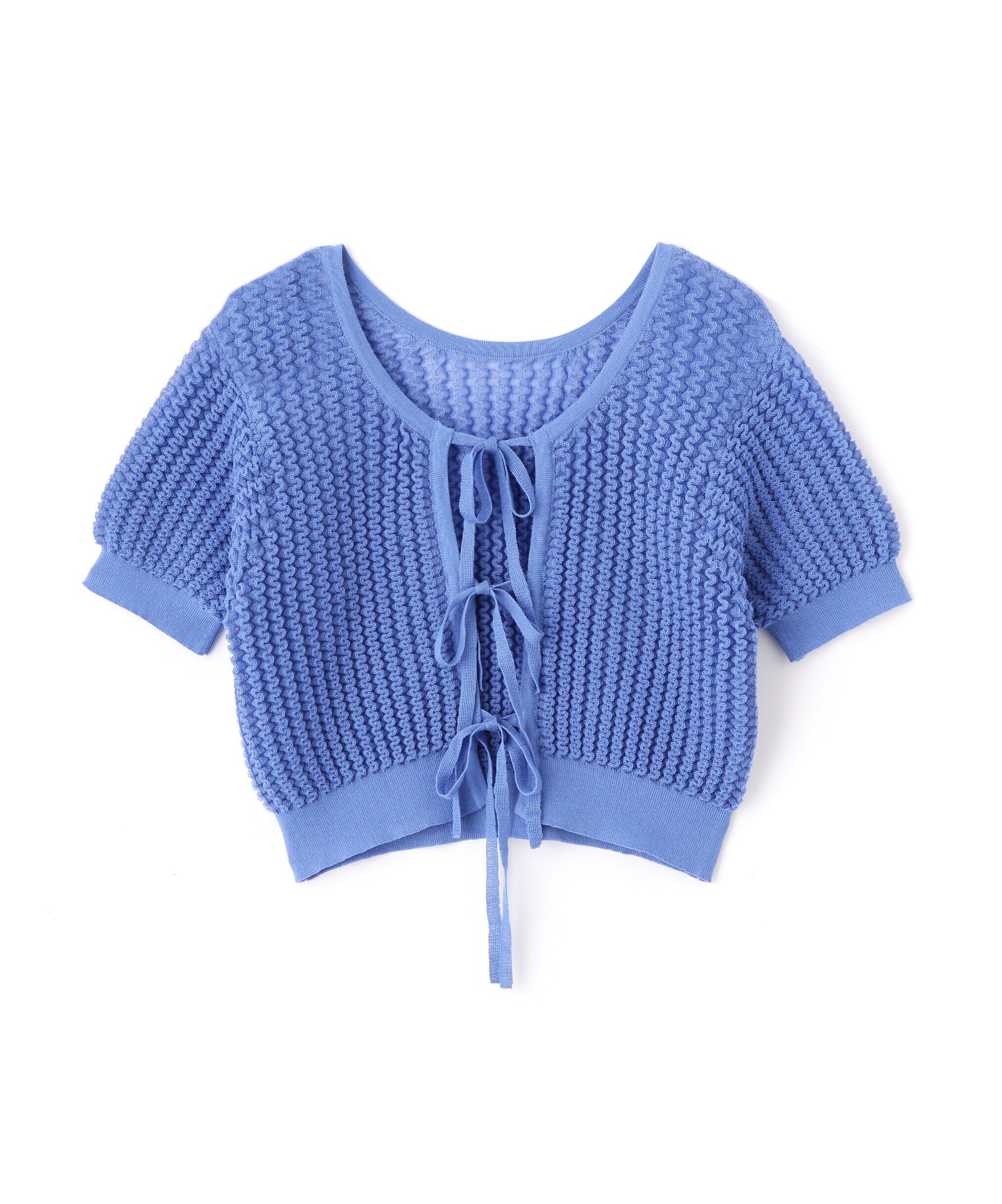  「ウェーブ柄2wayニットカーディガン」|ニット・セーター|