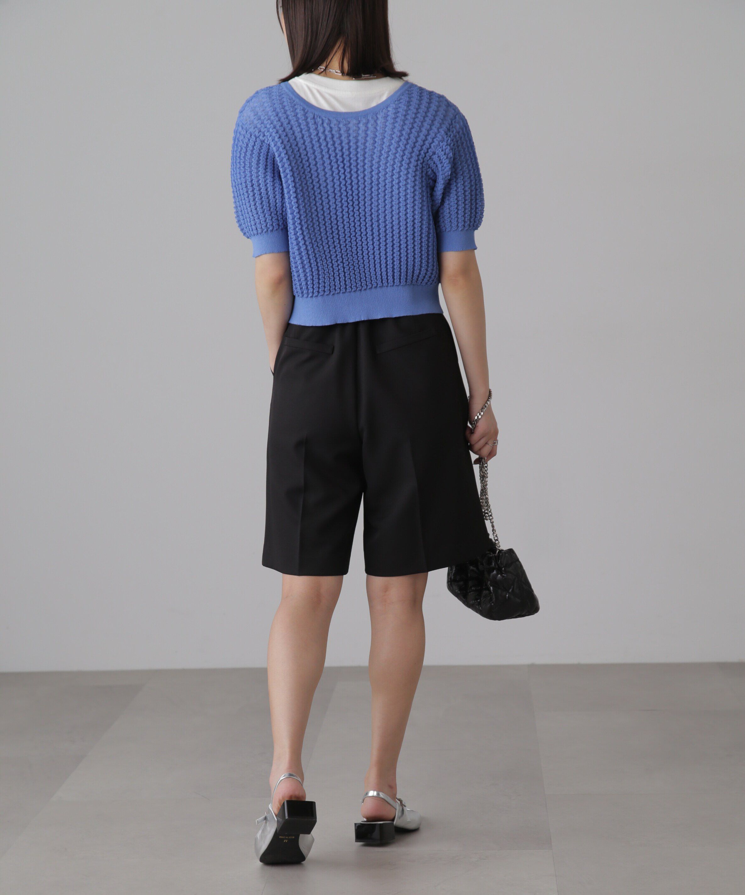  「ウェーブ柄2wayニットカーディガン」|ニット・セーター|