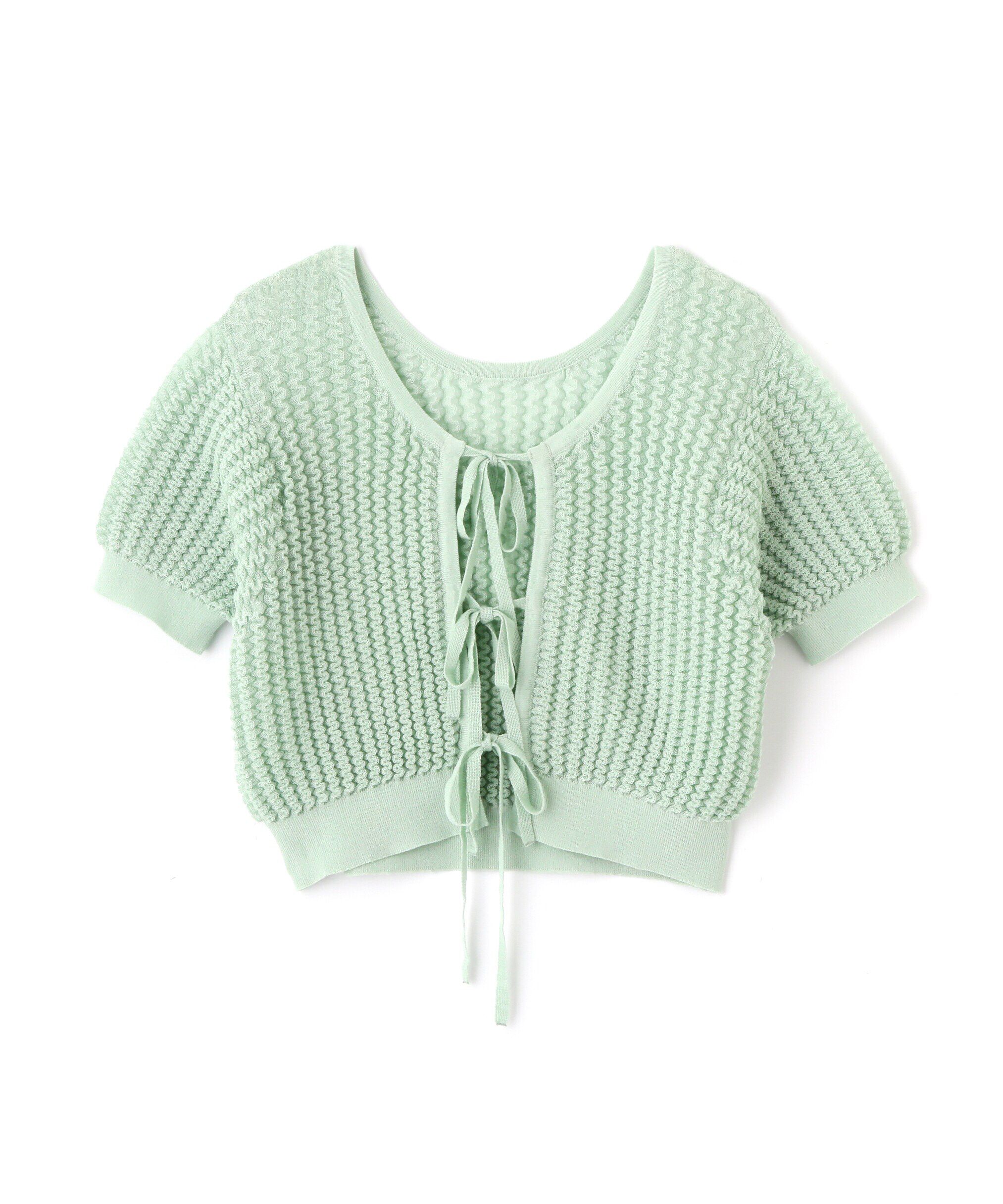  「ウェーブ柄2wayニットカーディガン」|ニット・セーター|