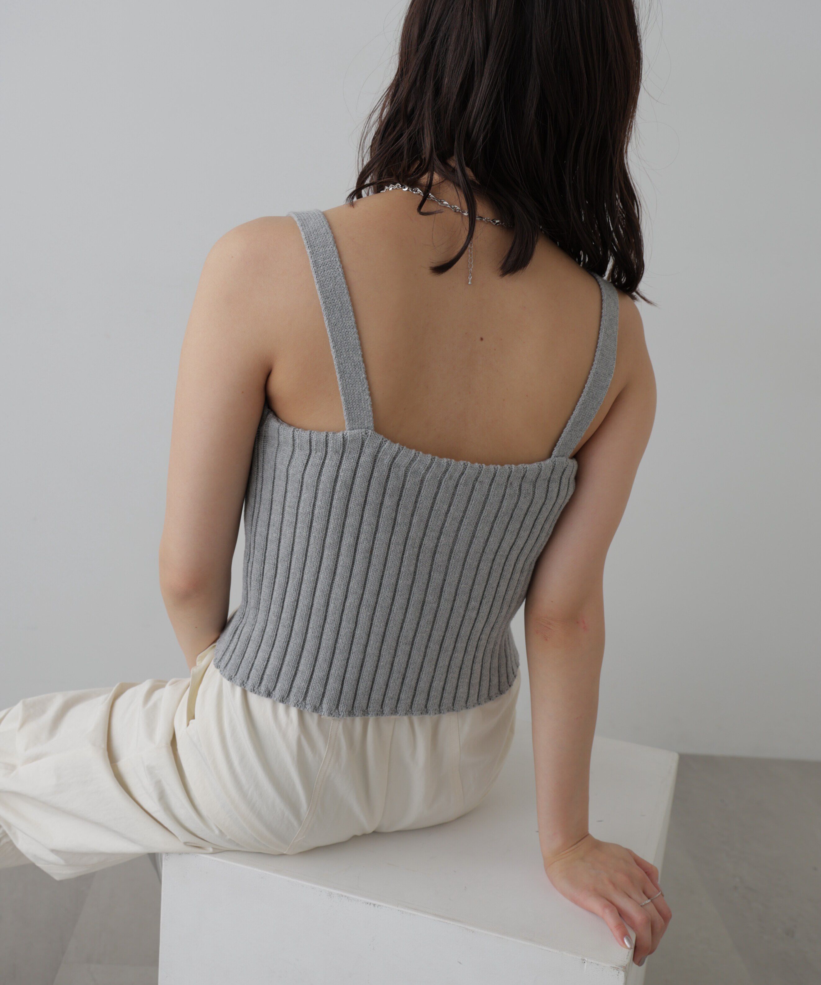  「リブニットタンクトップ」|ニット・セーター|