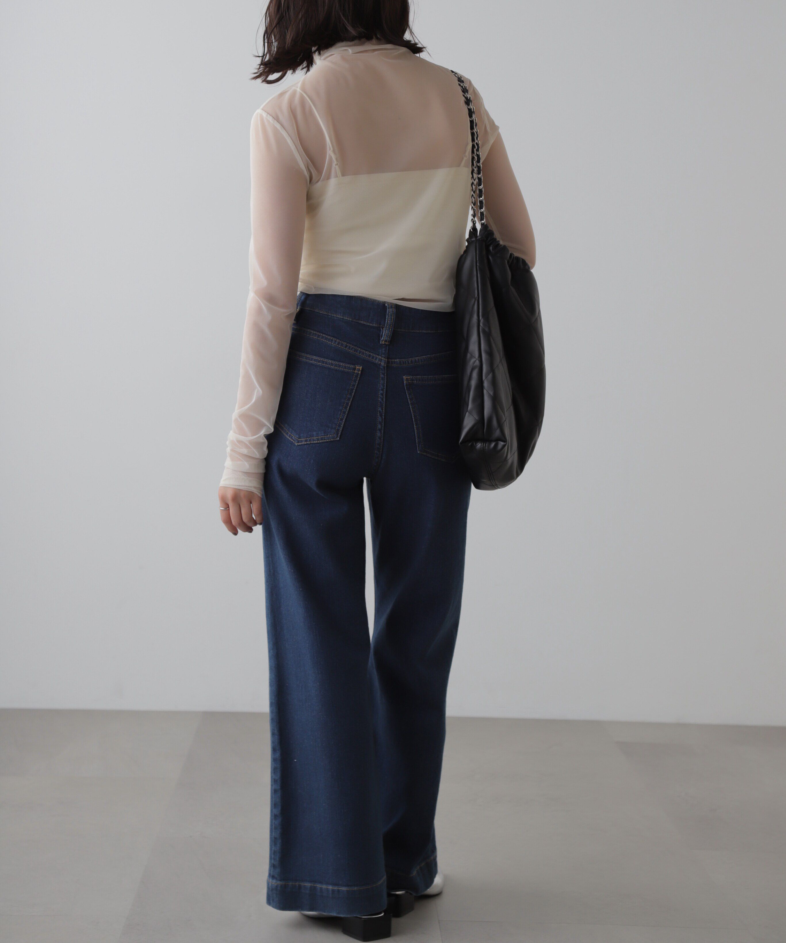  「シースルーハイネックカットソー」|Tシャツ・カットソー|