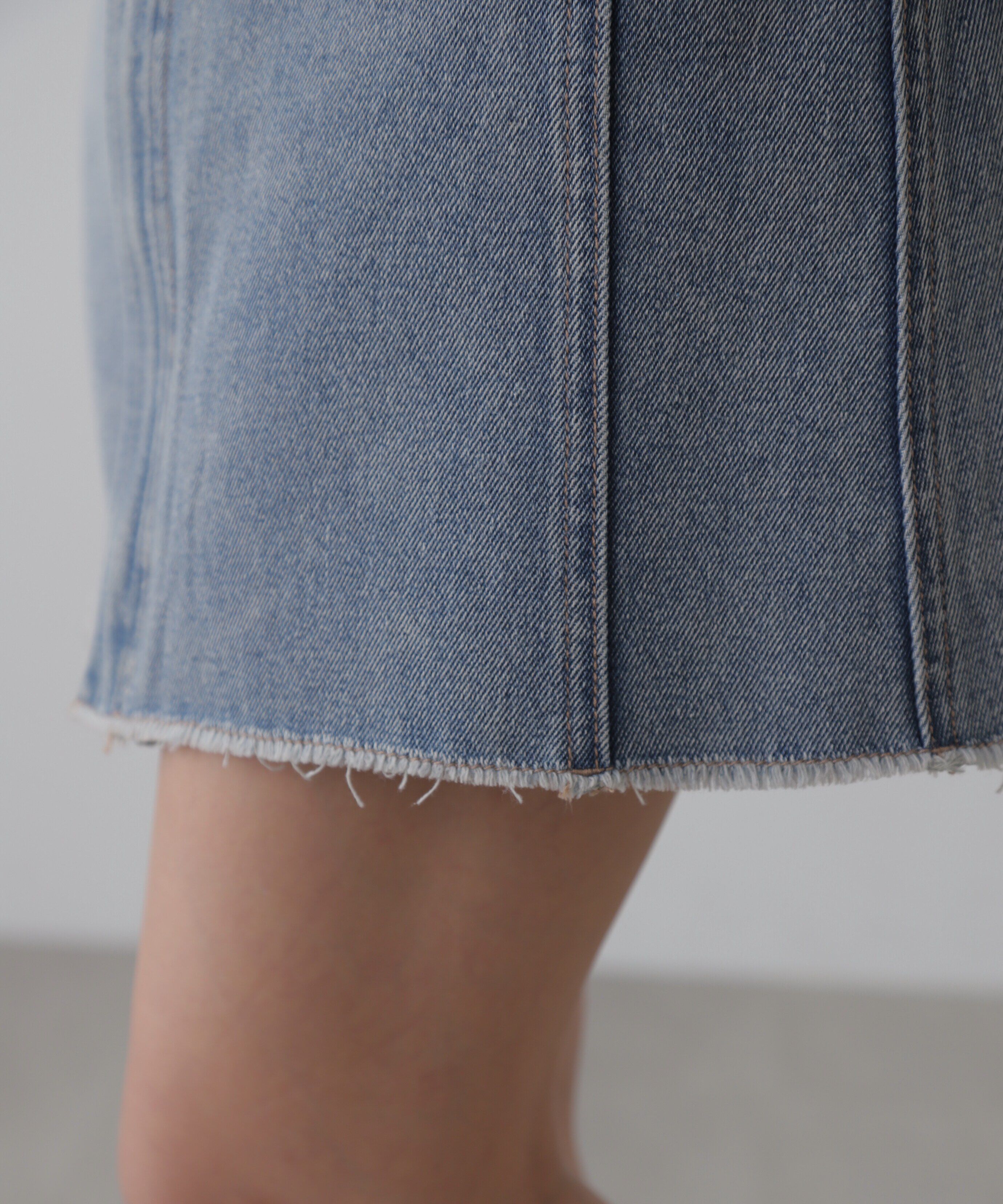  「［レイヤード可］デニムラップミニスカート」|スカート|