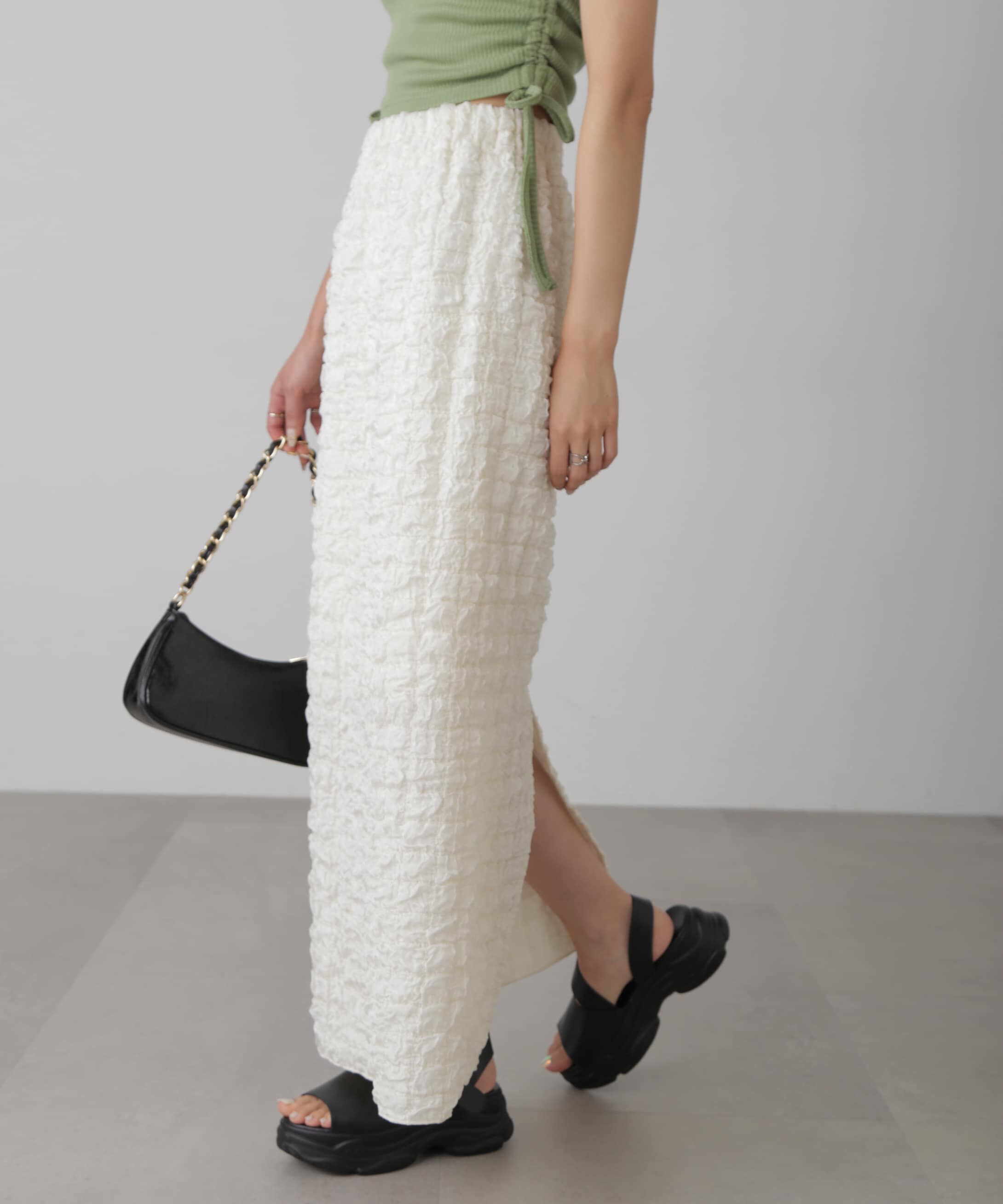  「ぽこぽこナロースカート」|スカート|