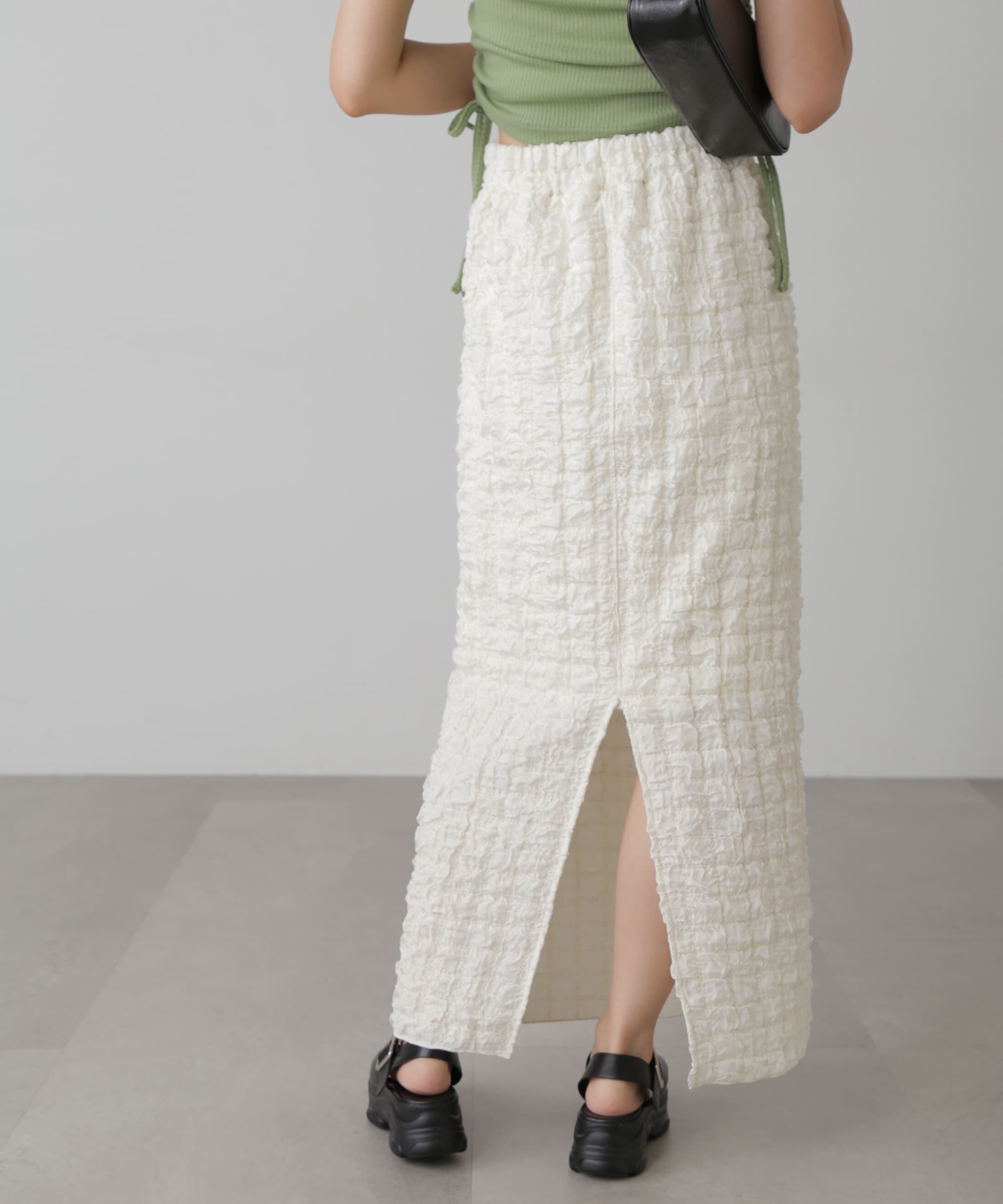  「ぽこぽこナロースカート」|スカート|