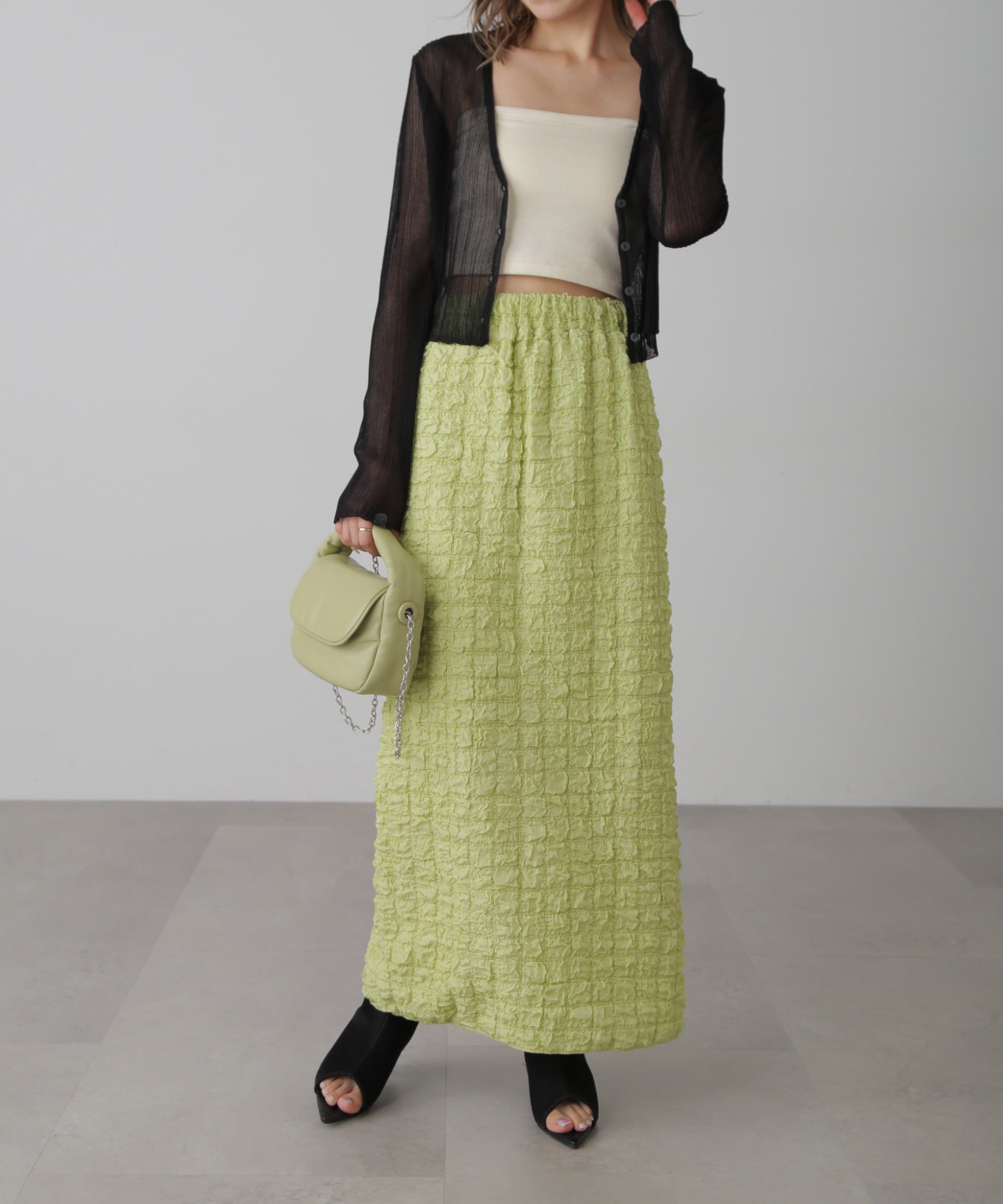  「ぽこぽこナロースカート」|スカート|