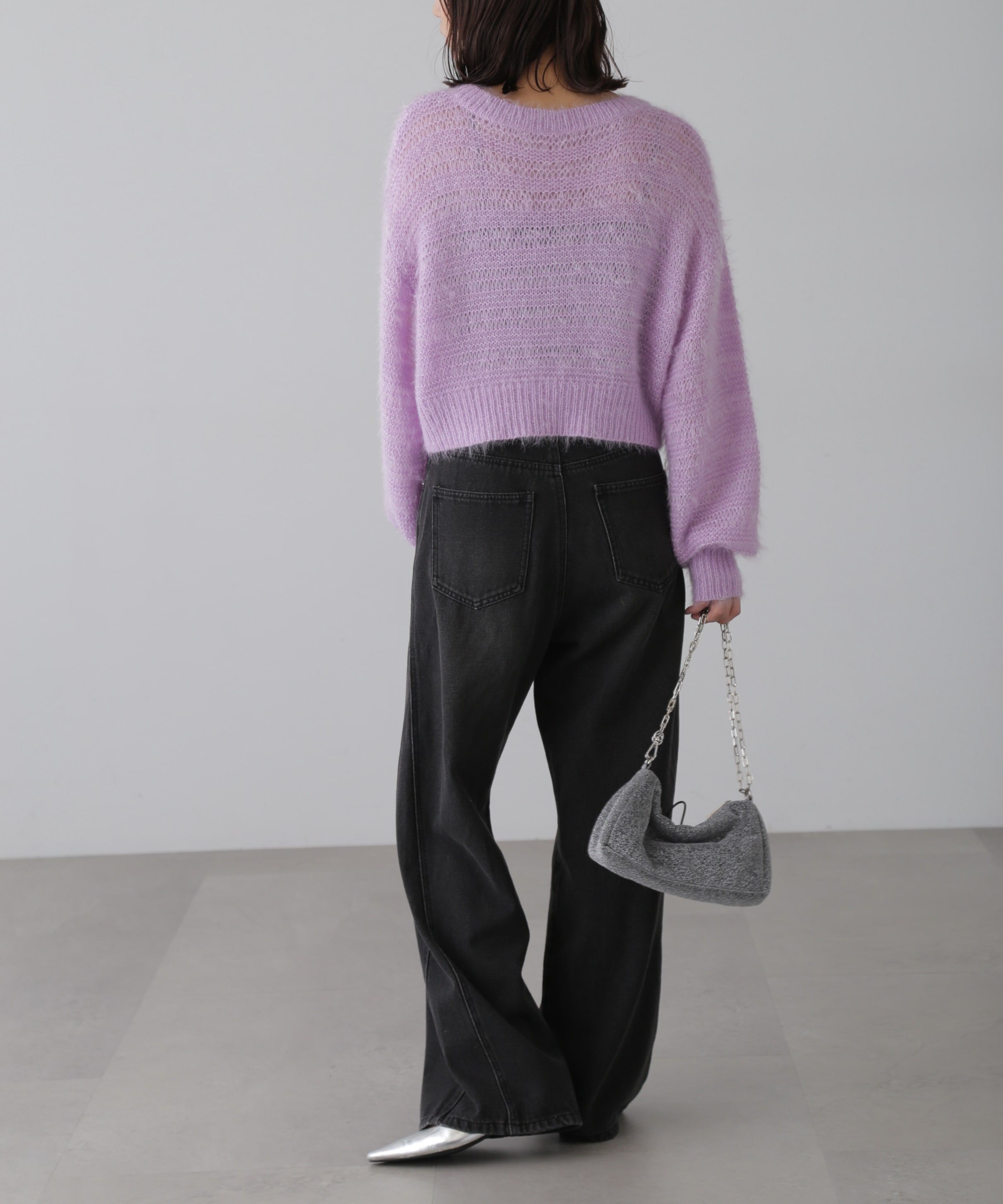  「ラメフェザーモヘヤライクニット」|ニット・セーター|