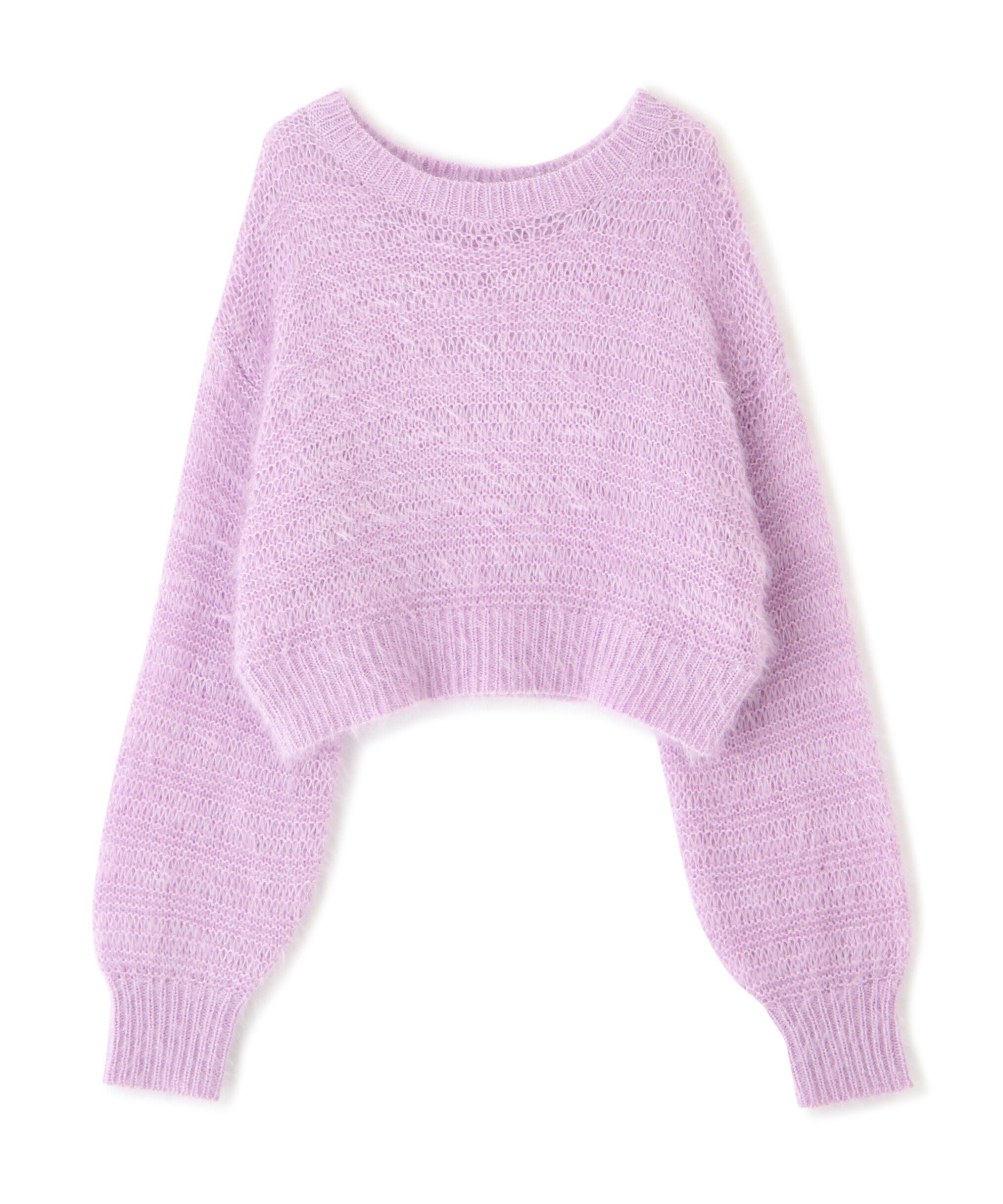  「ラメフェザーモヘヤライクニット」|ニット・セーター|