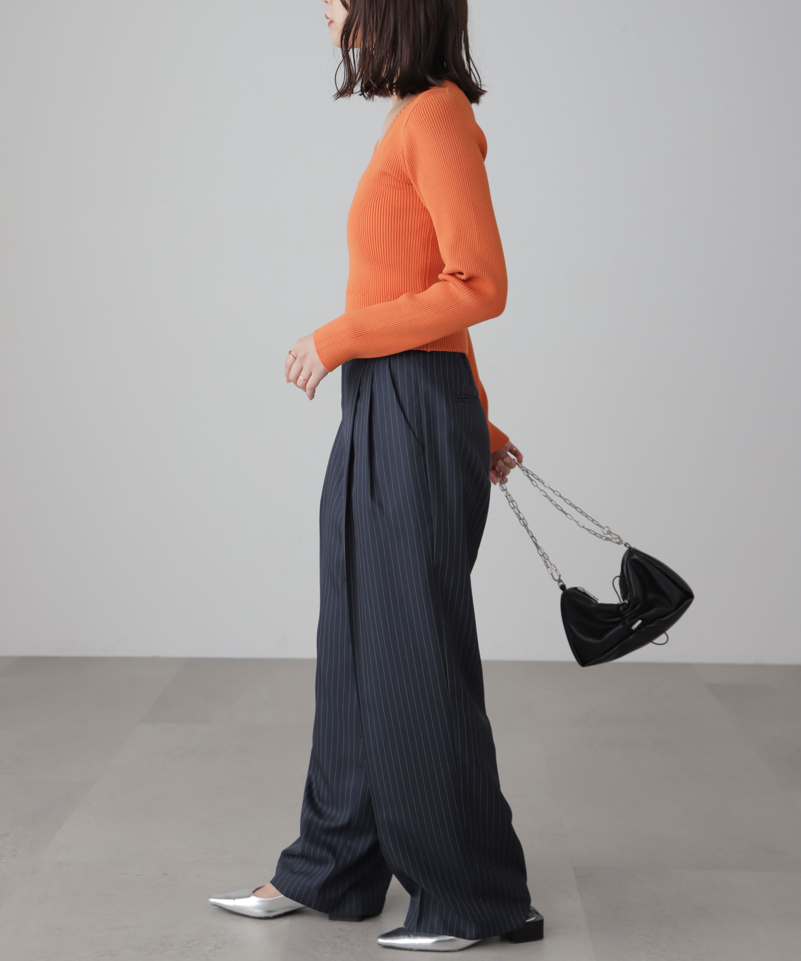  「〈洗える〉マシンウォッシャブルUネックニット」|ニット・セーター|