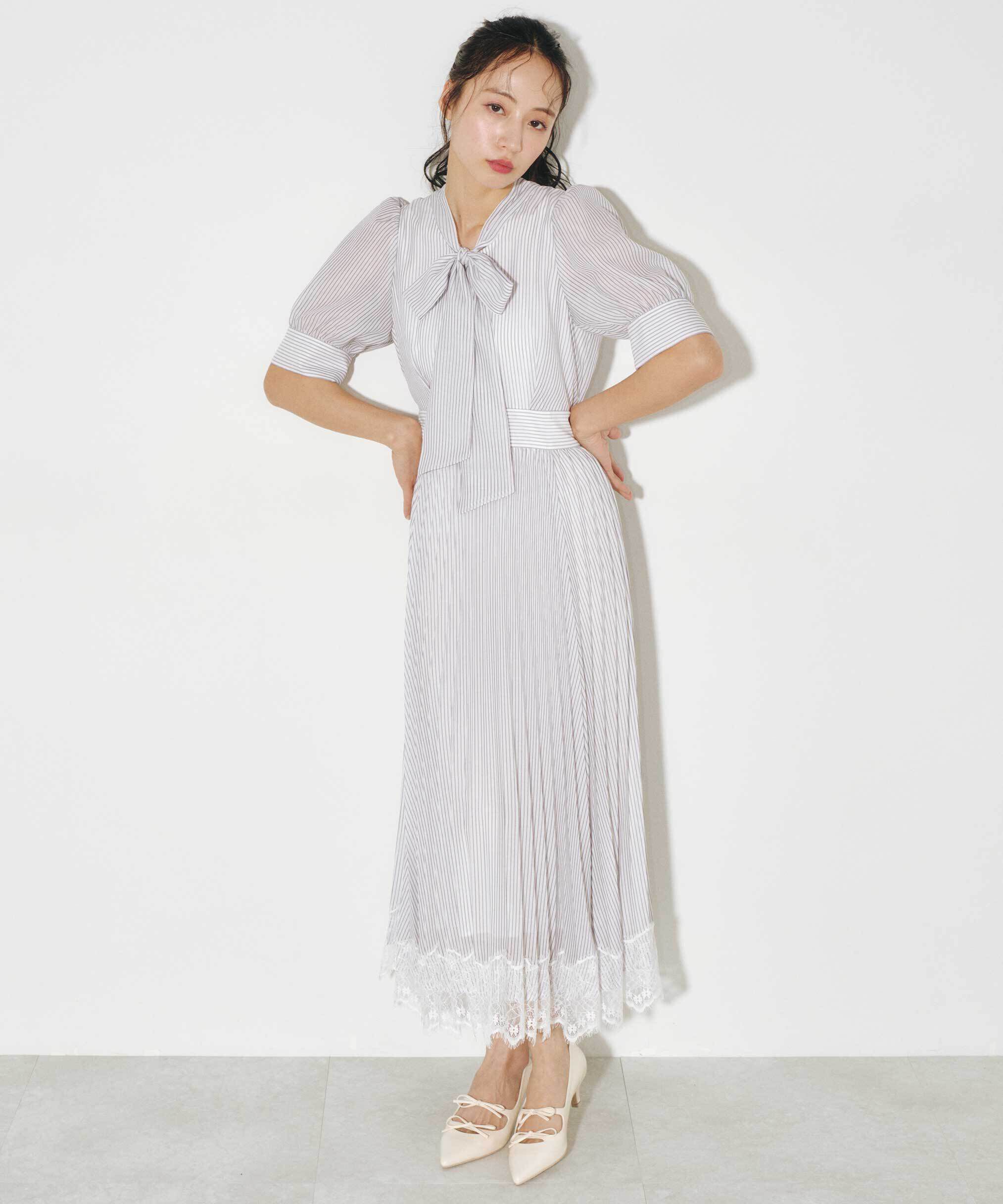  「ヘムレースボウタイワンピース」|ワンピース|ブルーストラ