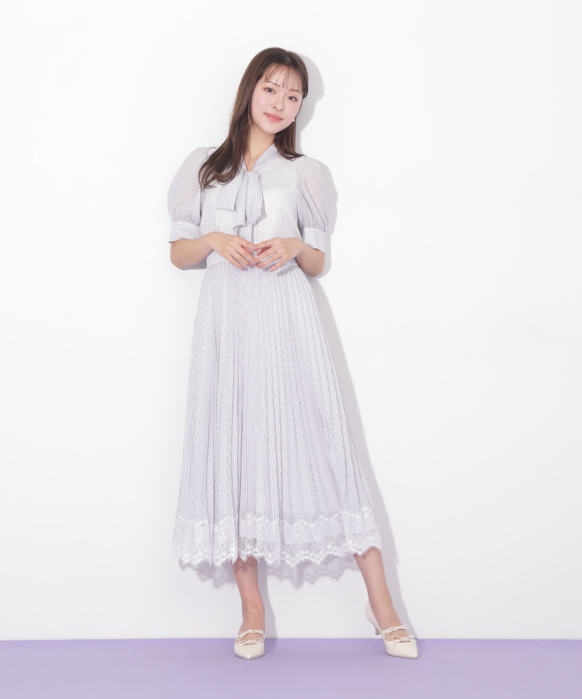  「ヘムレースボウタイワンピース」|ワンピース|
