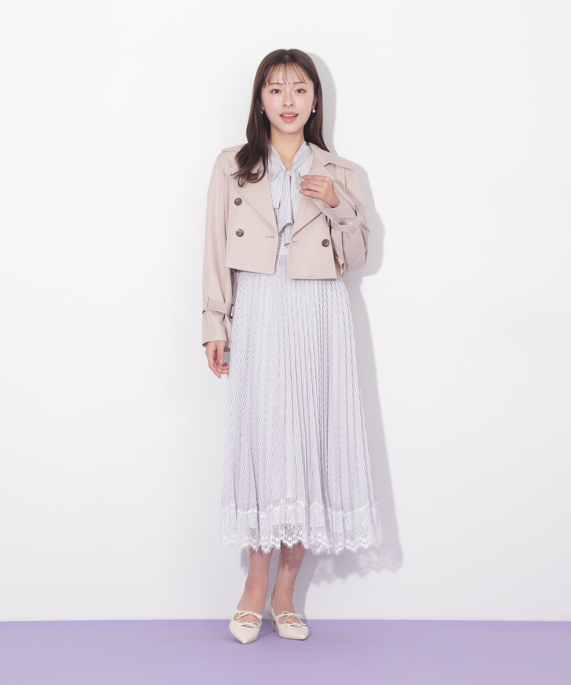  「ヘムレースボウタイワンピース」|ワンピース|