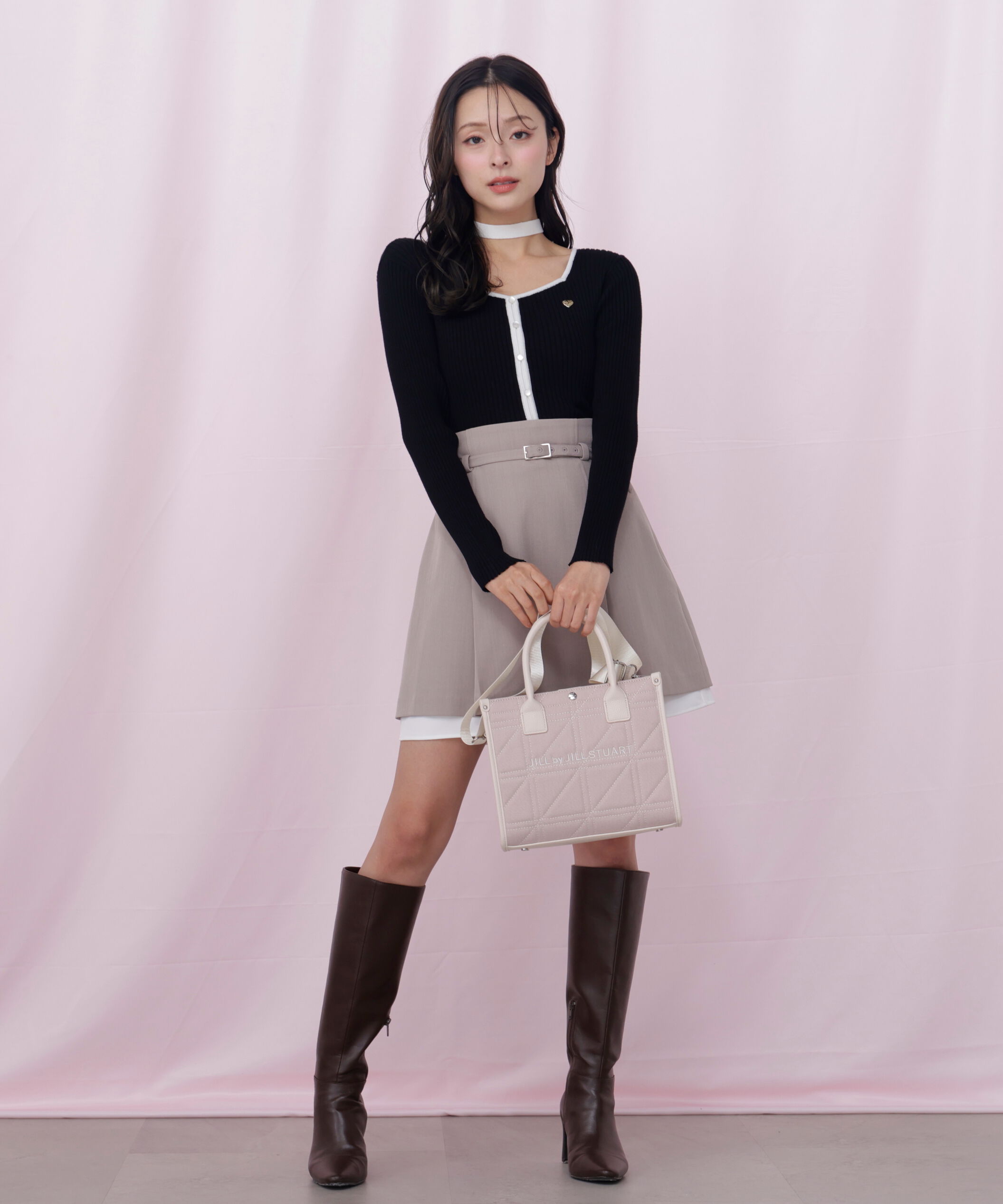  「チョーカー付きスクエアニット」|ニット・セーター|