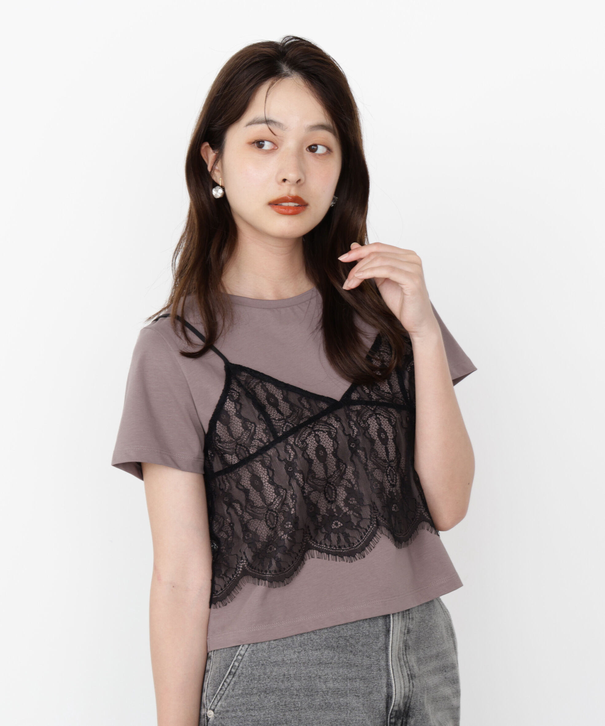 PROPORTION BODY DRESSING「レースキャミセットカットソー」|Tシャツ・カットソー|