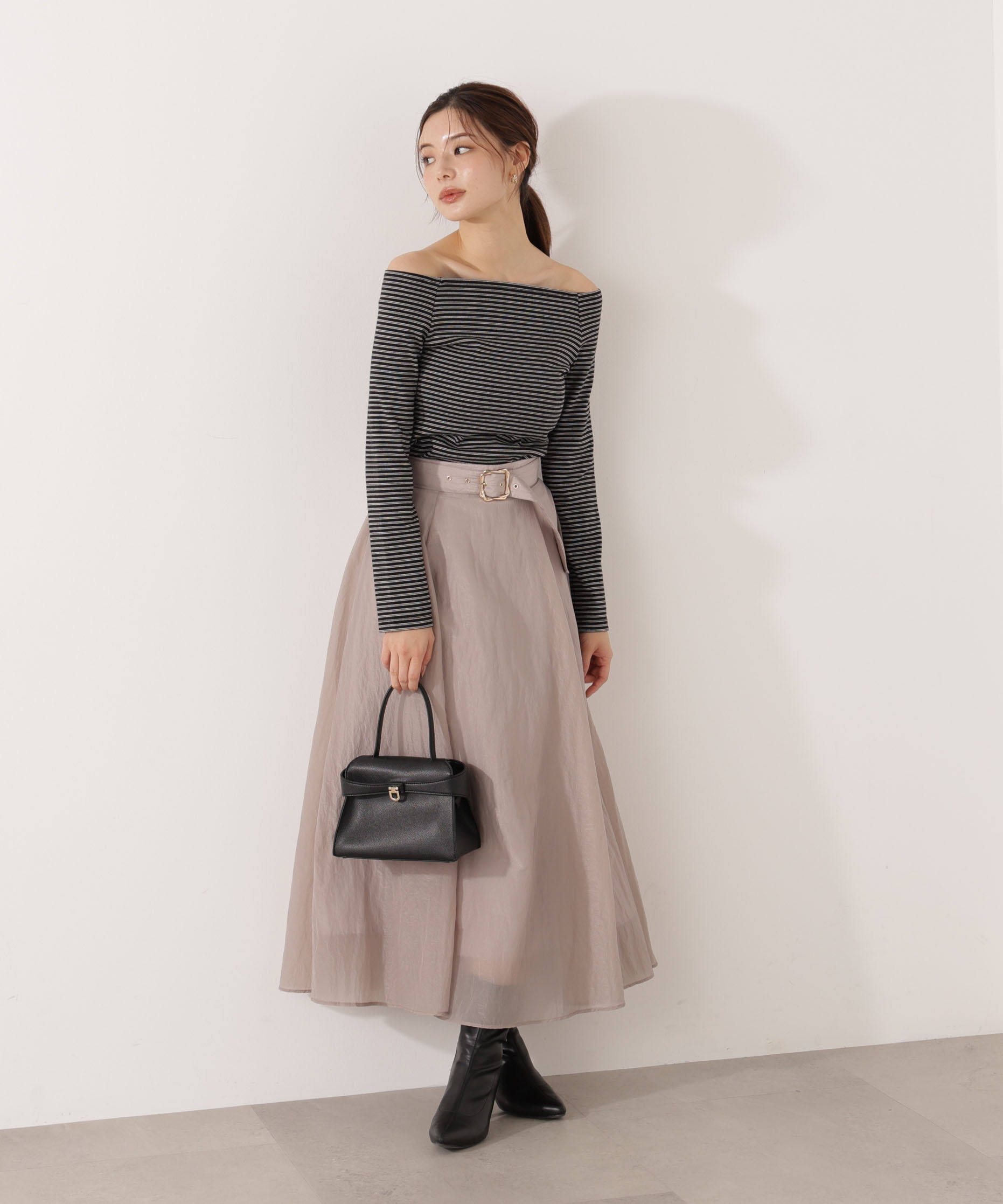 PROPORTION BODY DRESSING「＜ハンドウォッシャブル＞オフショルカットソー」|Tシャツ・カットソー|