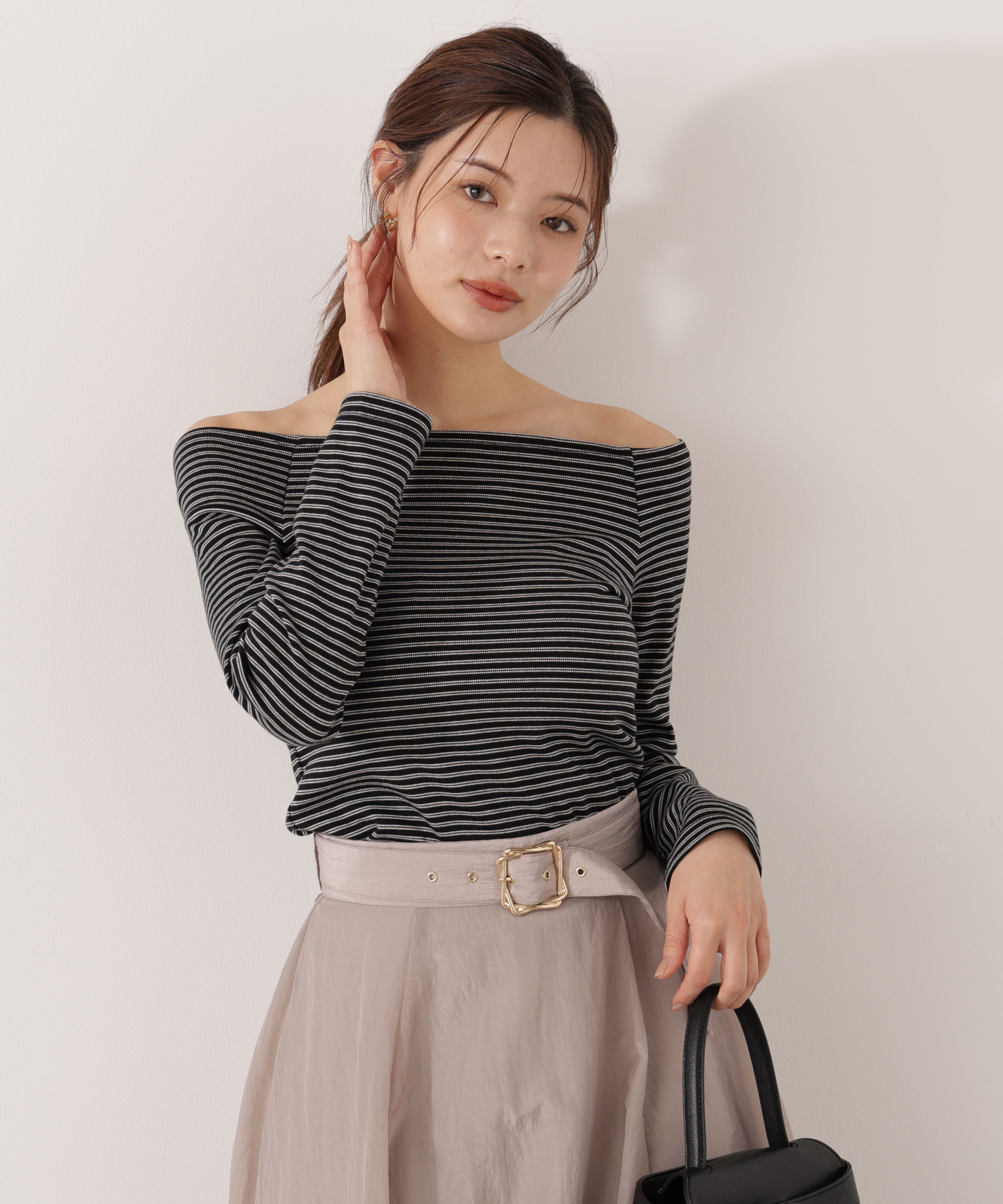 PROPORTION BODY DRESSING「＜ハンドウォッシャブル＞オフショルカットソー」|Tシャツ・カットソー|