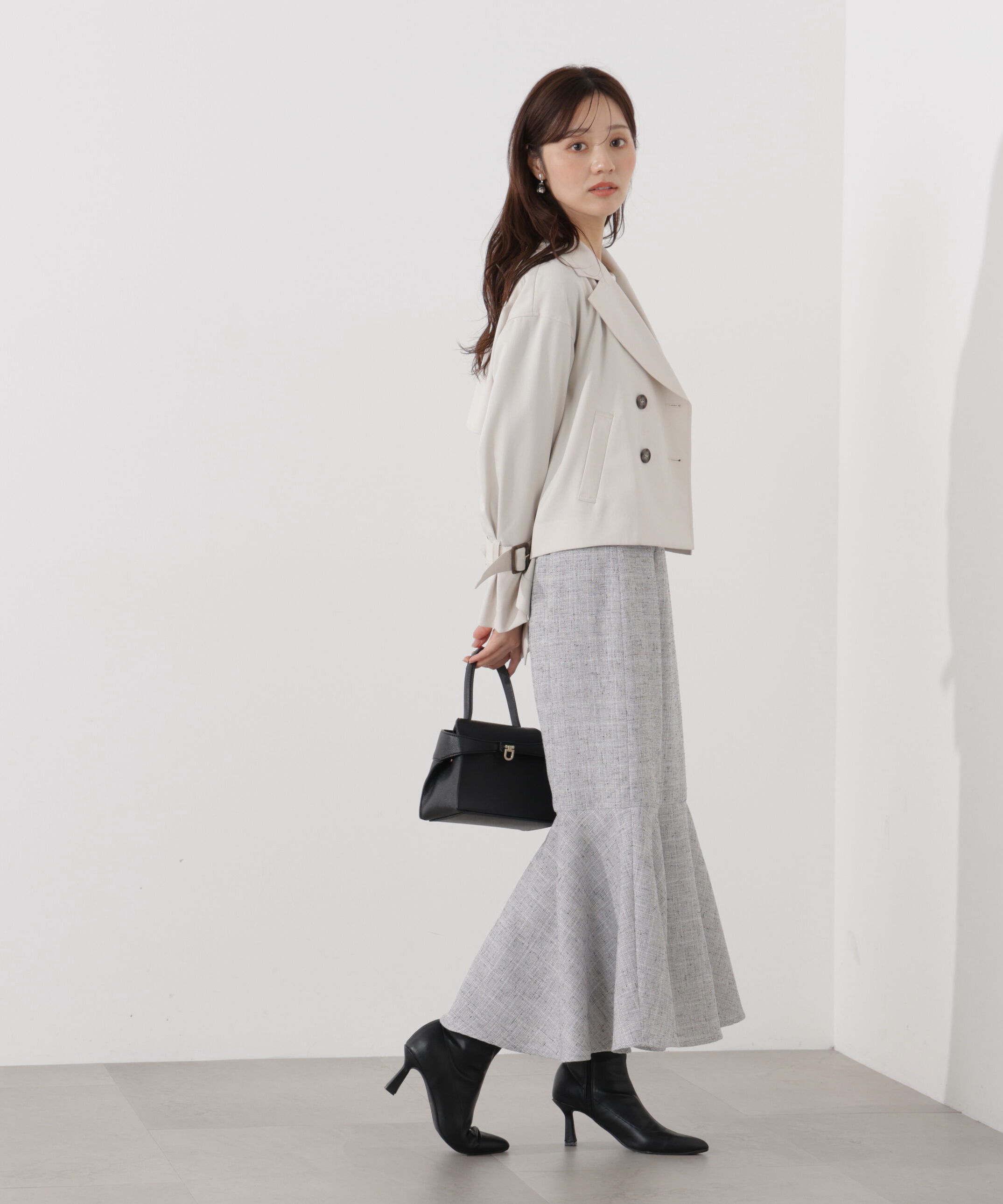 PROPORTION BODY DRESSING「＜防シワ/花粉リリース＞ショートトレンチコート」|ブルゾン・スタジャン|